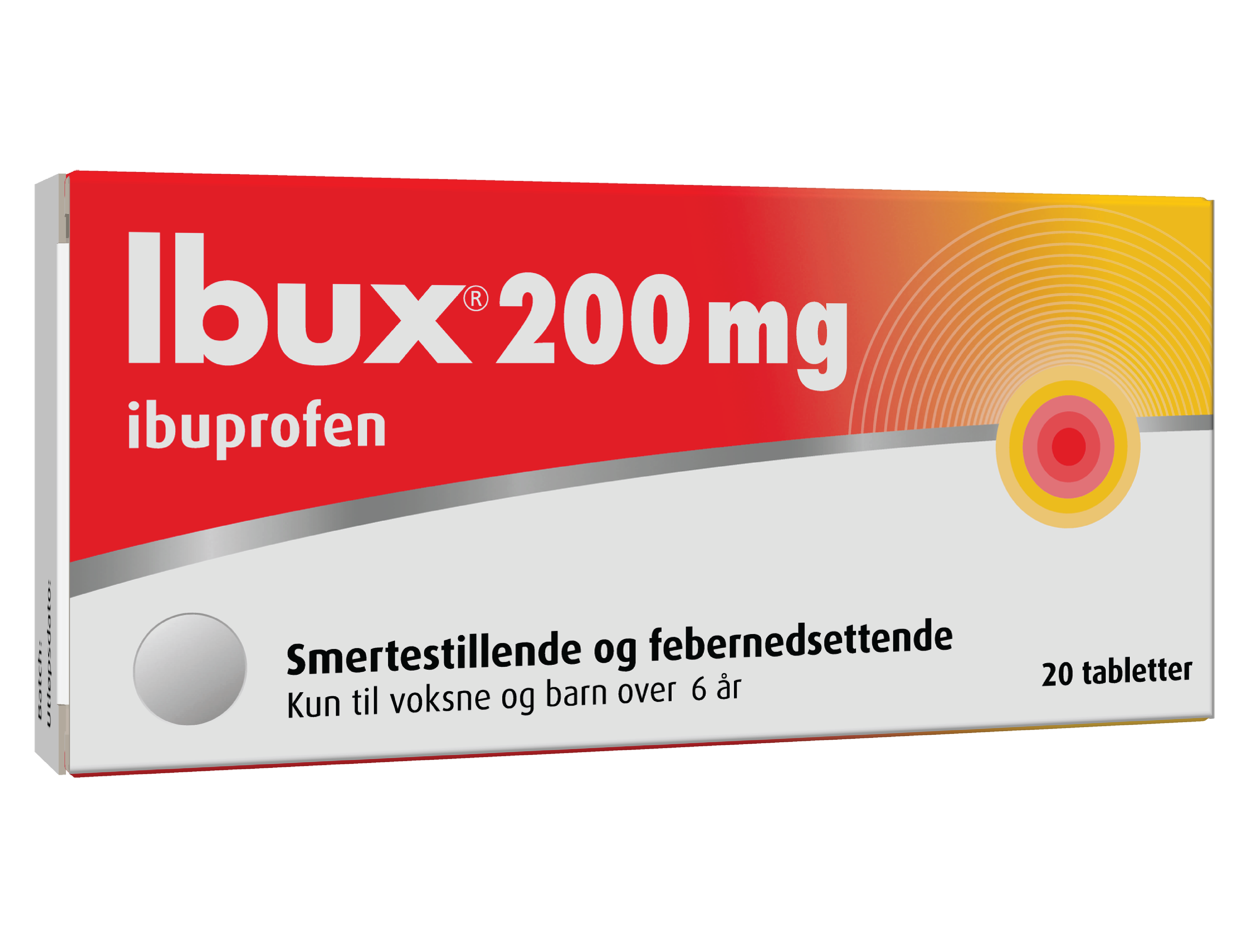 Ibux Tabletter 200 mg, 20 stk. på brett