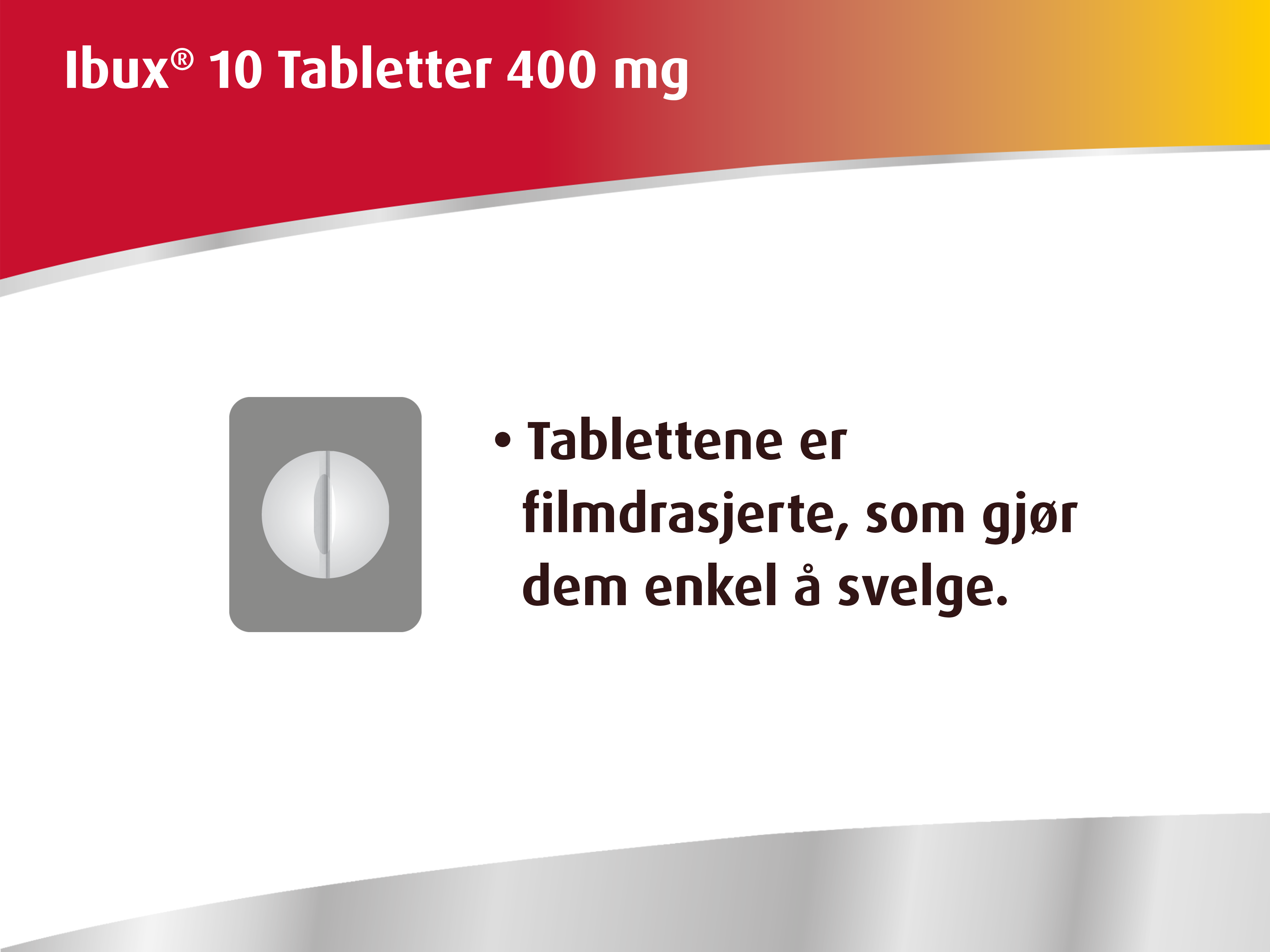Ibux 400 mg tabletter, 10 stk.
