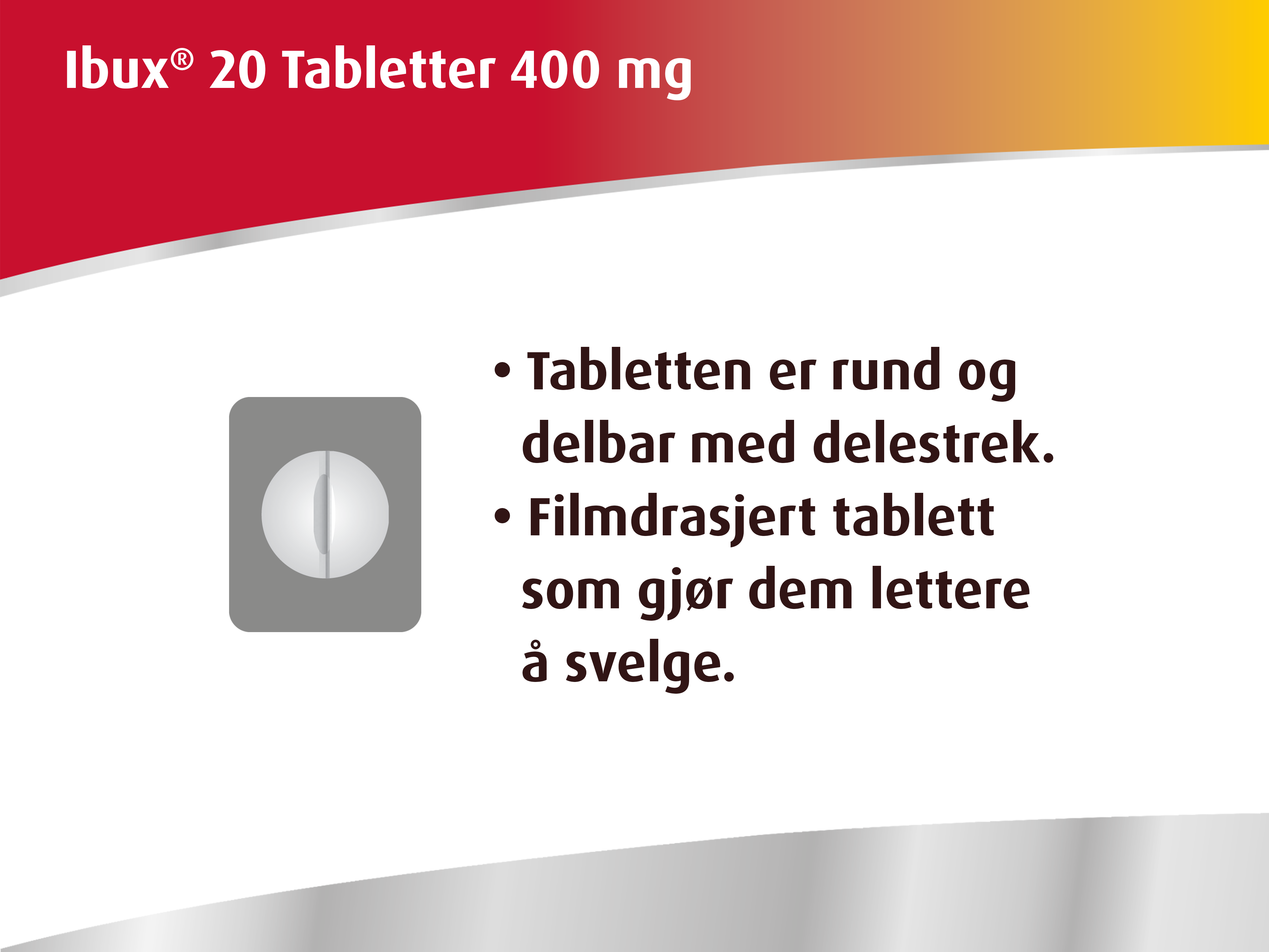 Ibux 400 mg tabletter, 20 stk.