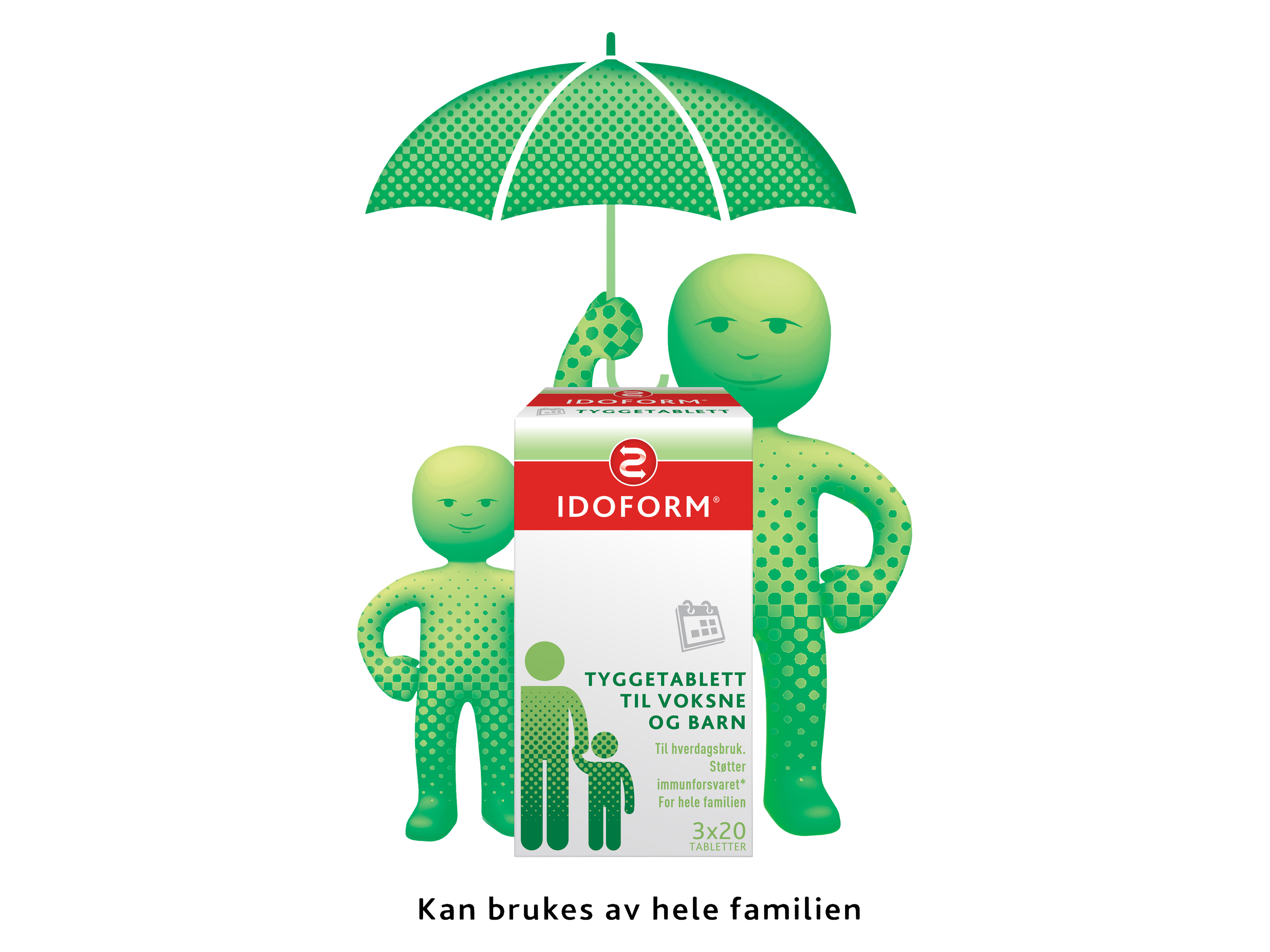 Idoform Tyggetabletter, 3 x 20 tabletter