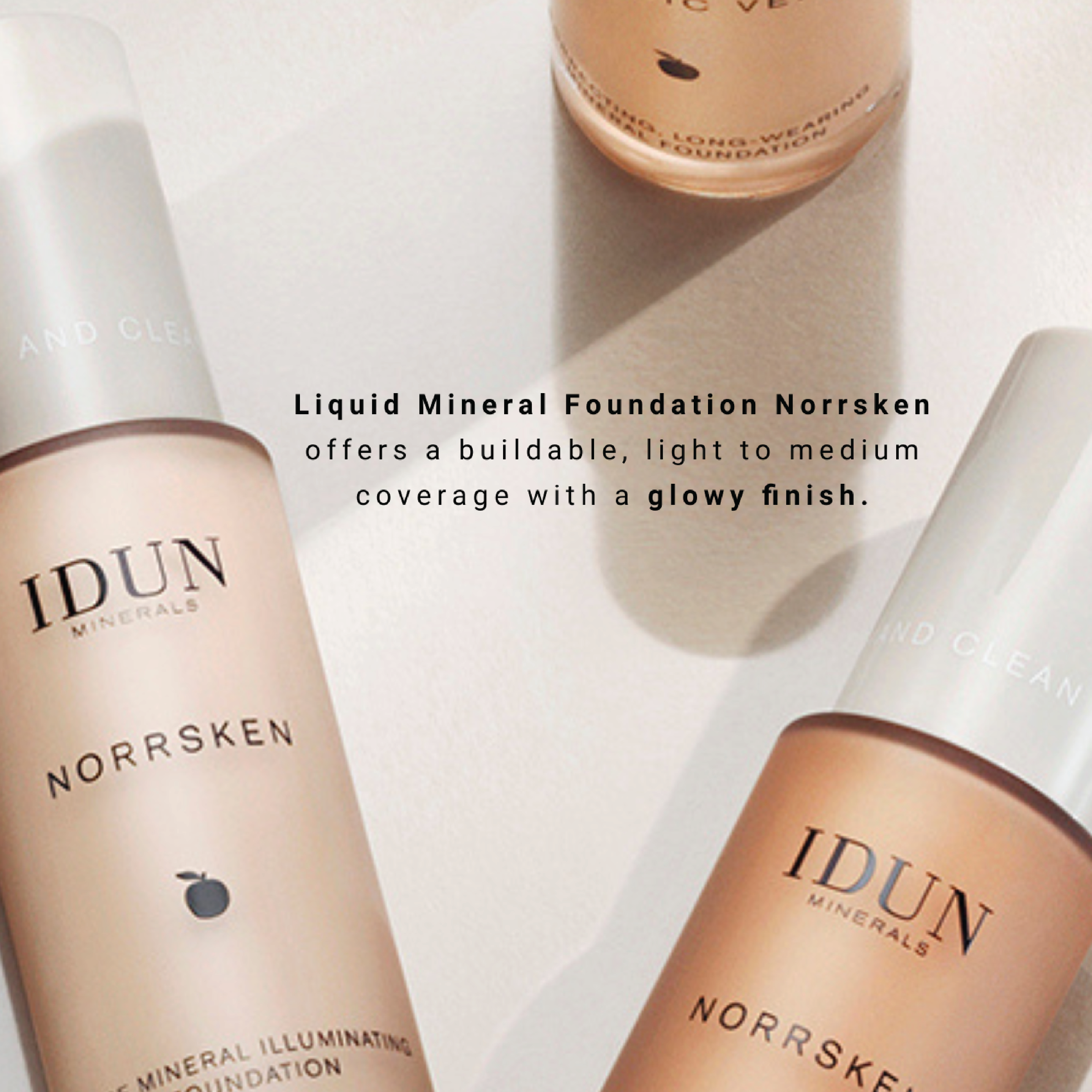 IDUN Minerals Norrsken Pure Mineral Illuminating Foundation, Embla, Medium/mørk, 30 ml