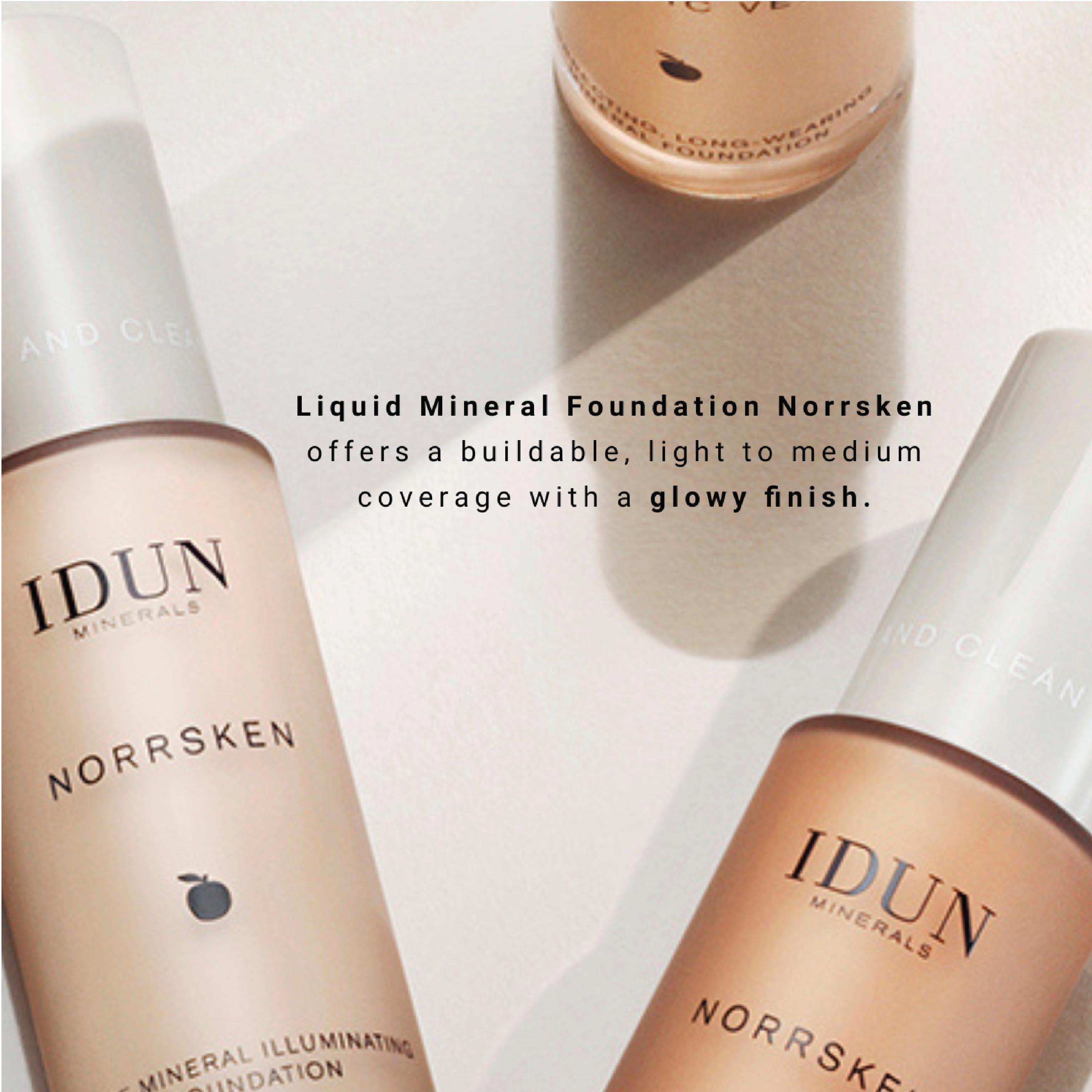 IDUN Minerals Norrsken Pure Mineral Illuminating Foundation, Disa, Lys/medium, 30 ml