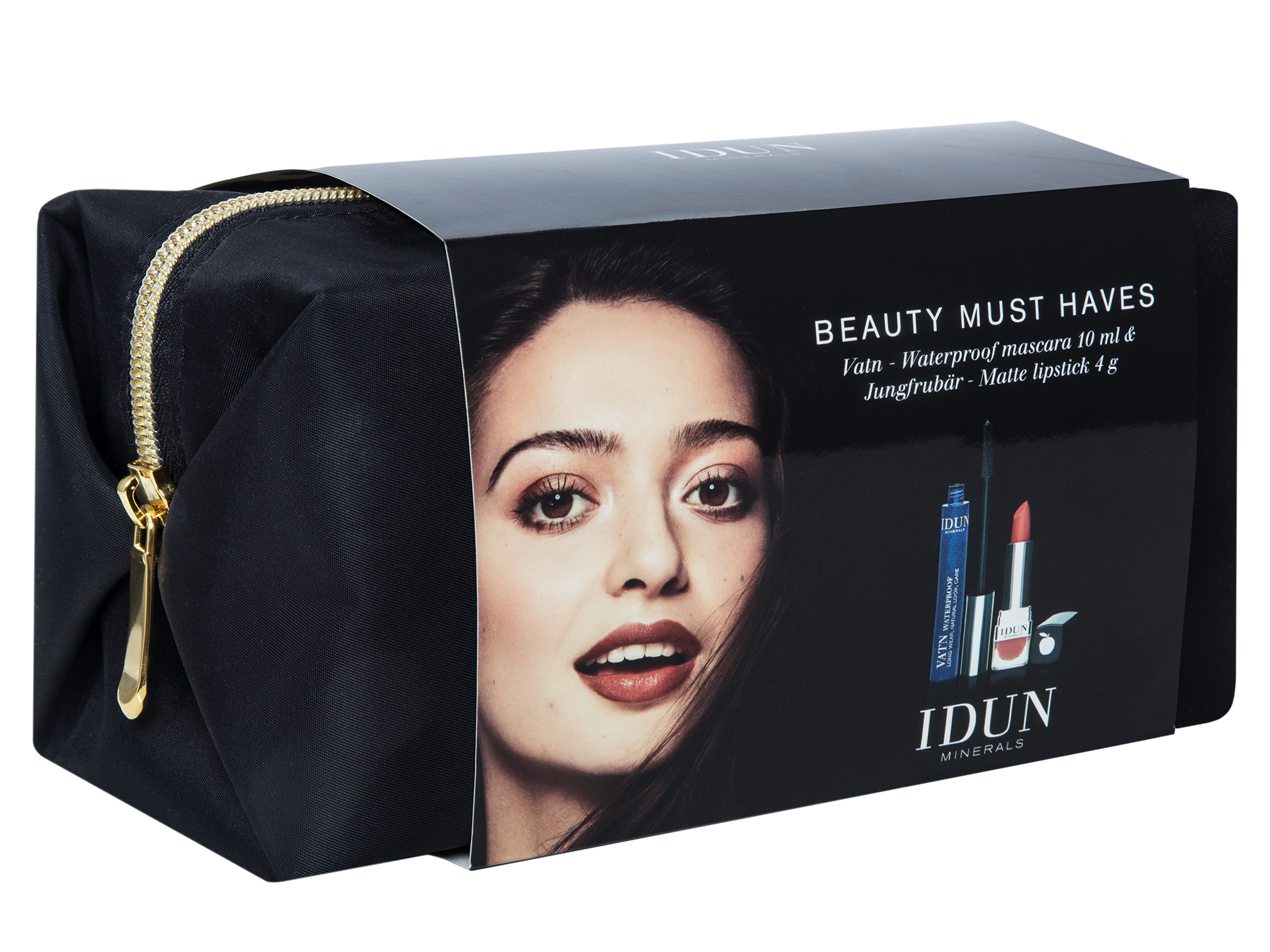 IDUN Minerals Makeup Kit, Gavesett med mascara og leppestift