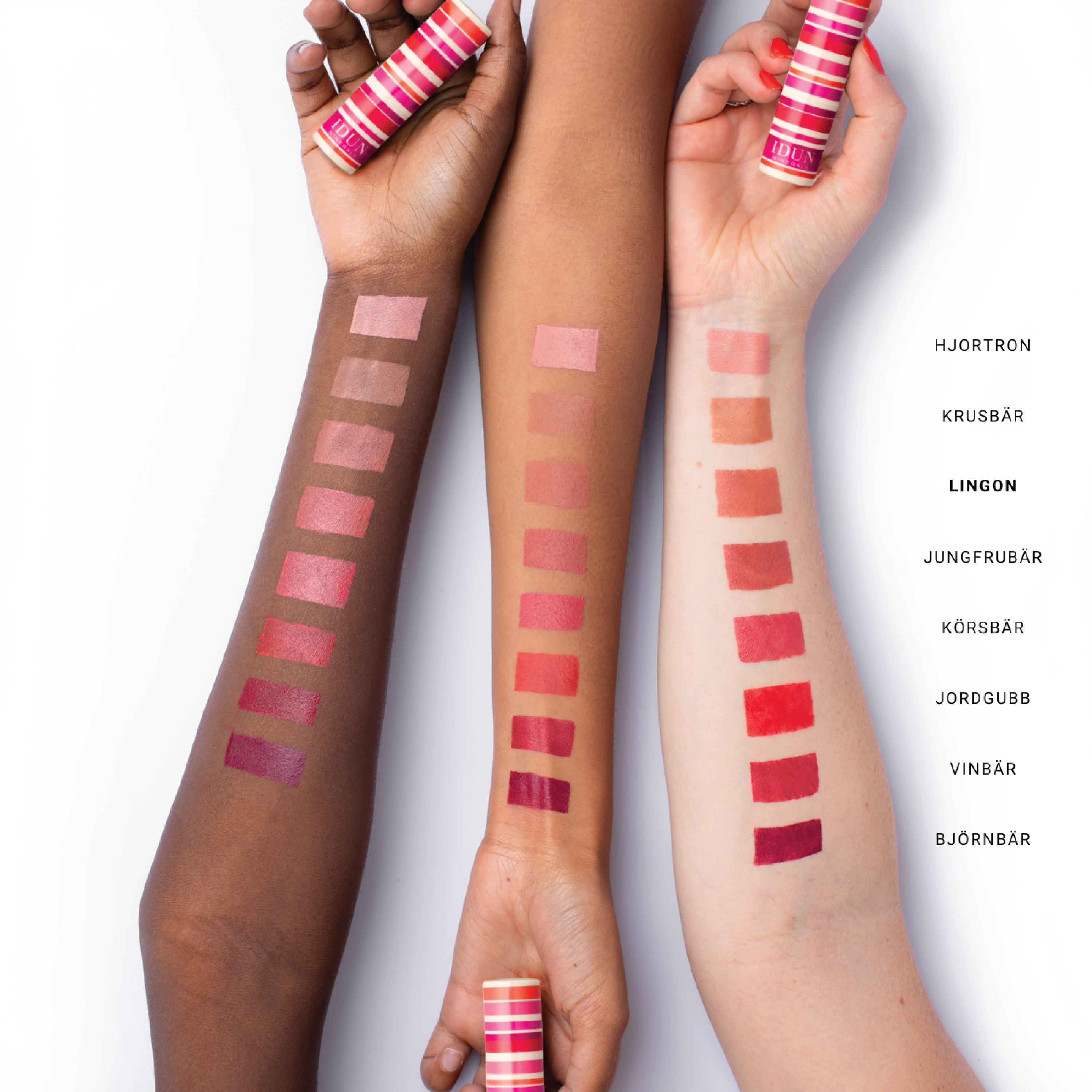 IDUN Minerals Matt Leppestift, Lingon, 1 stk.