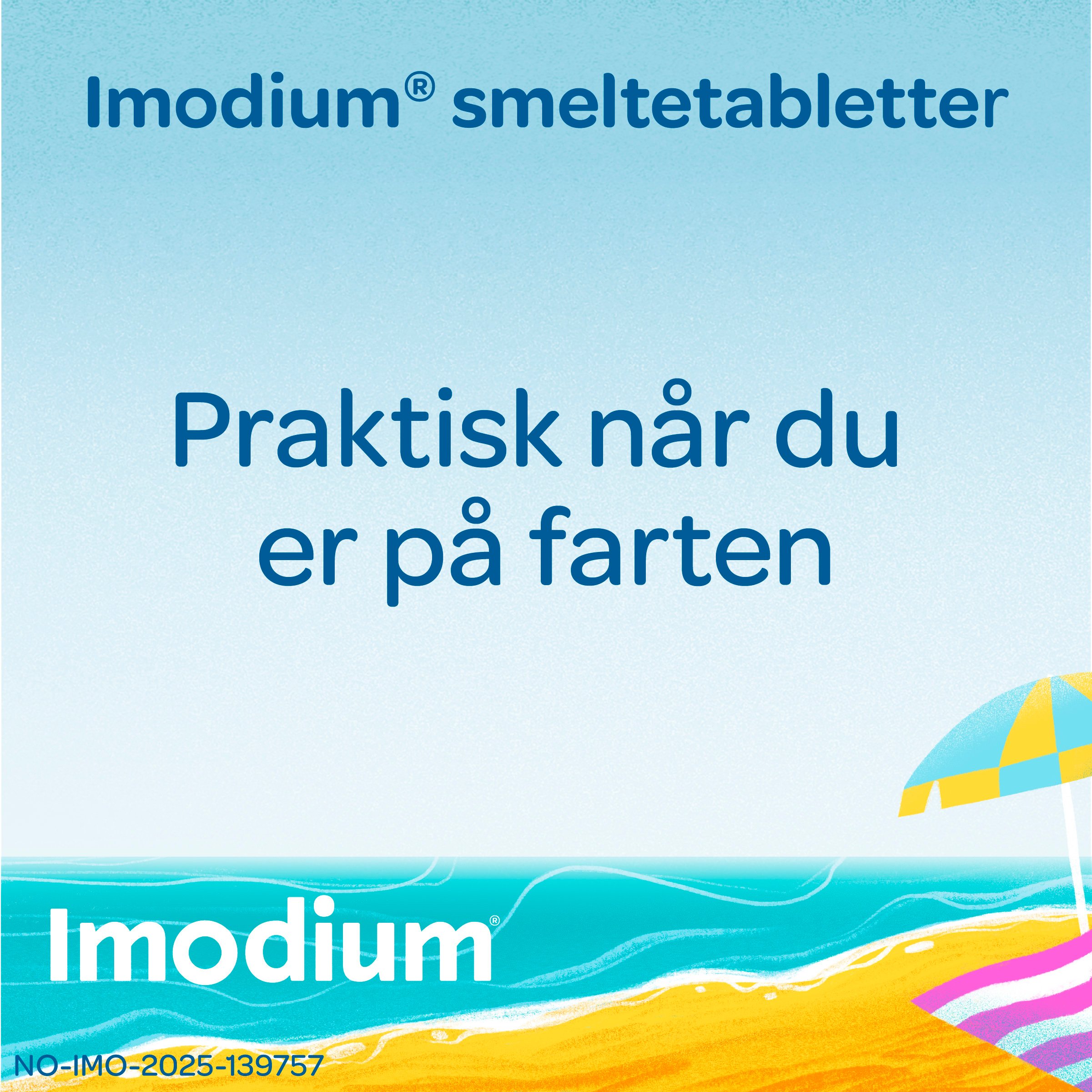 Imodium 2 mg smeltetabletter, Mint, 12 stk.