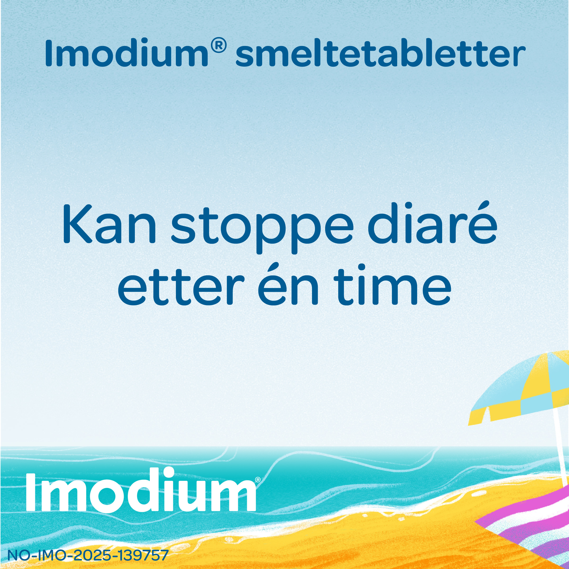 Imodium 2 mg smeltetabletter, Mint, 12 stk.