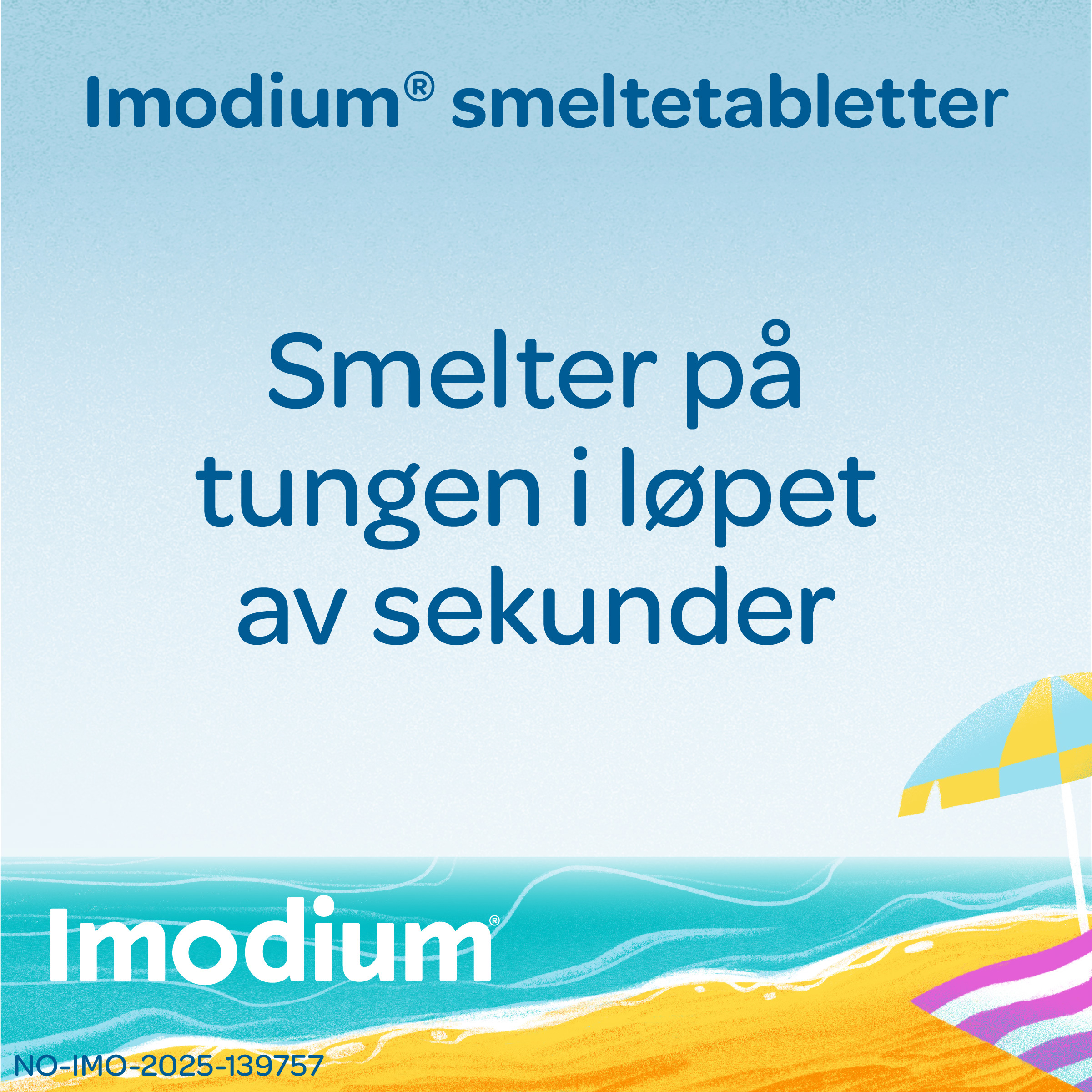 Imodium 2 mg smeltetabletter, Mint, 12 stk.