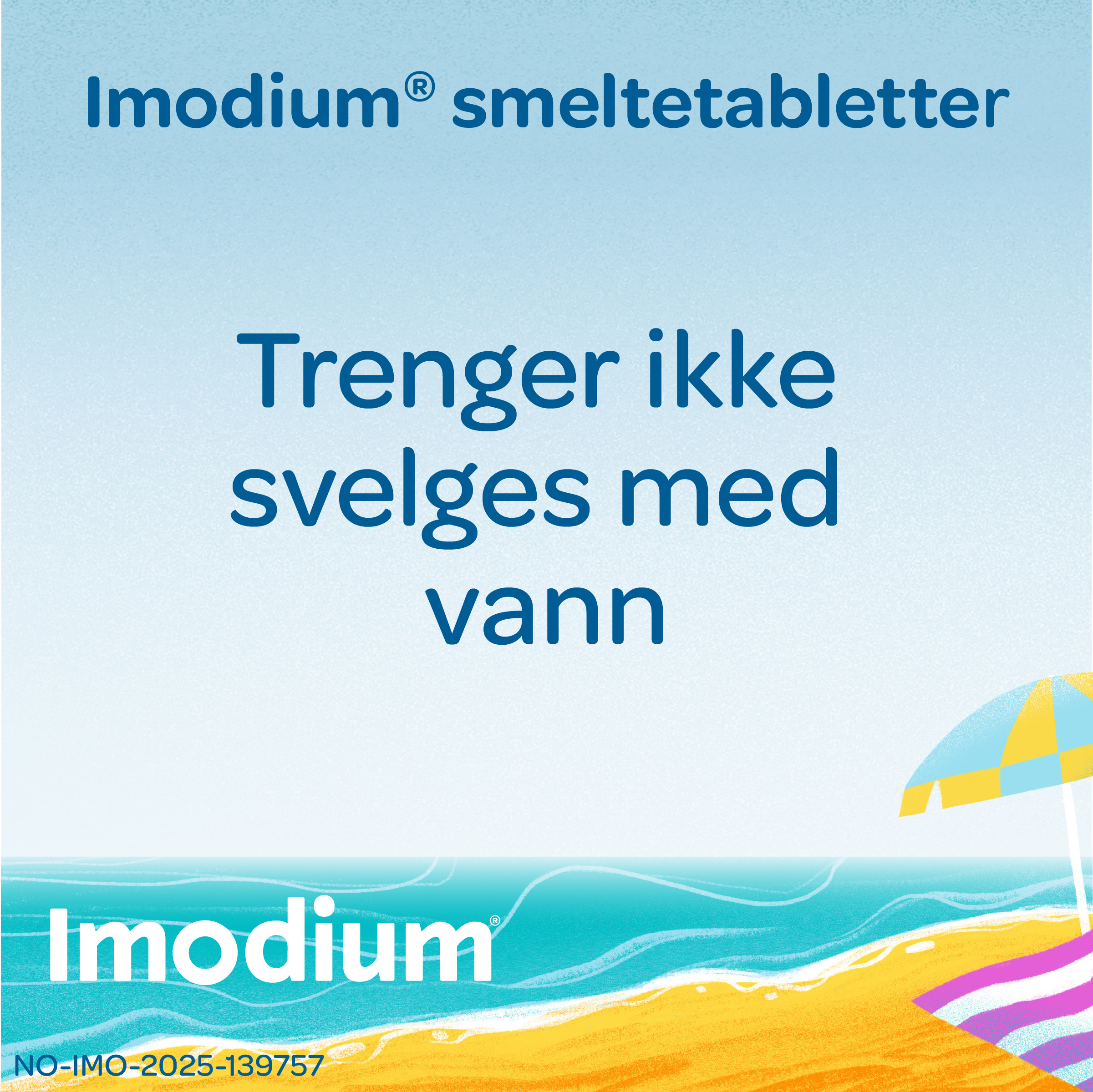 Imodium 2 mg smeltetabletter, Mint, 12 stk.