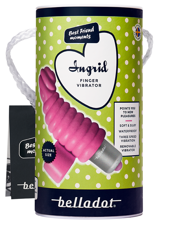 Belladot Ingrid Finger Vibrator, Rosa, 1 stk.