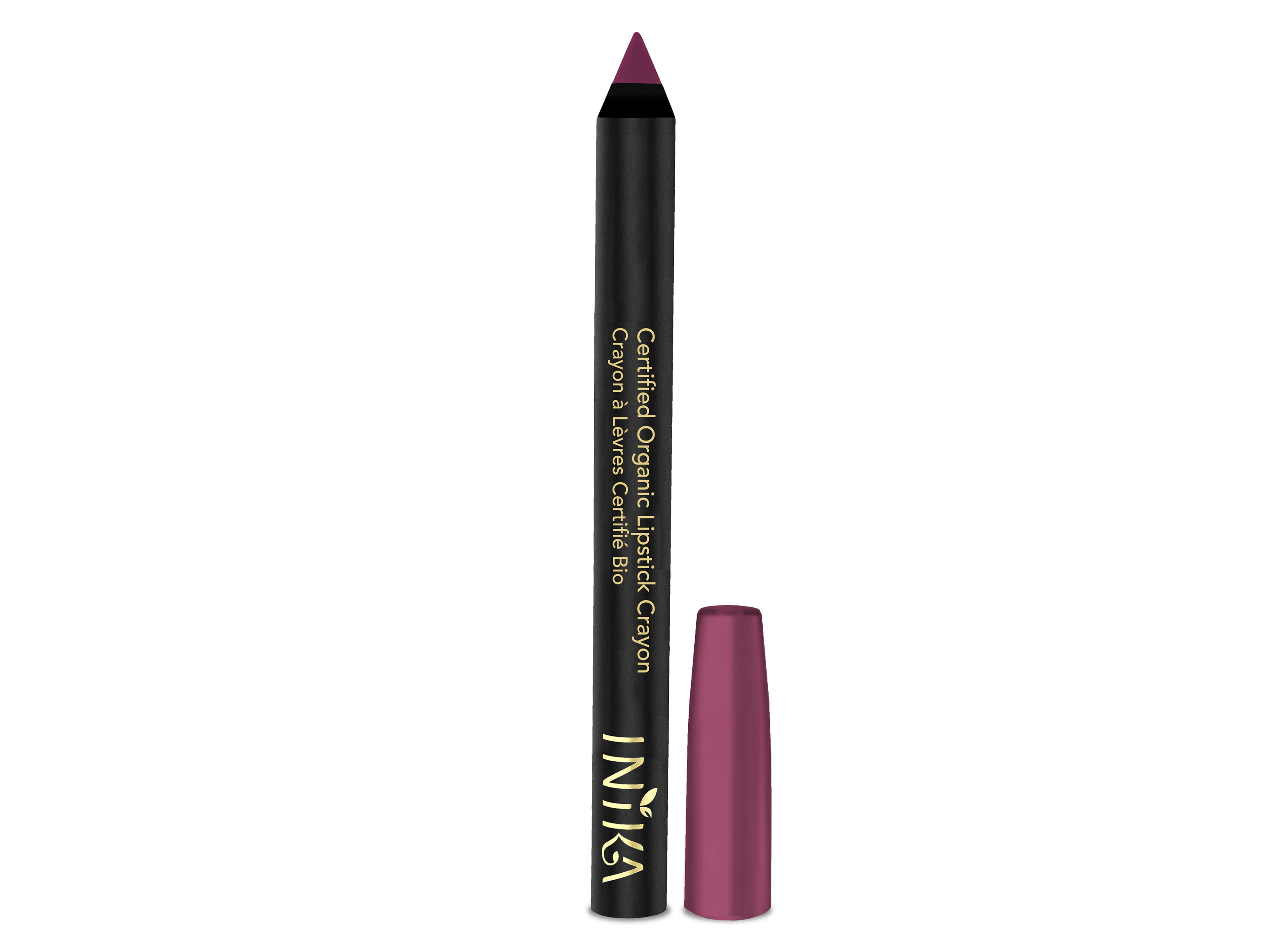 INIKA Organic Lipstick Crayon, Deep Plum, 3 gram