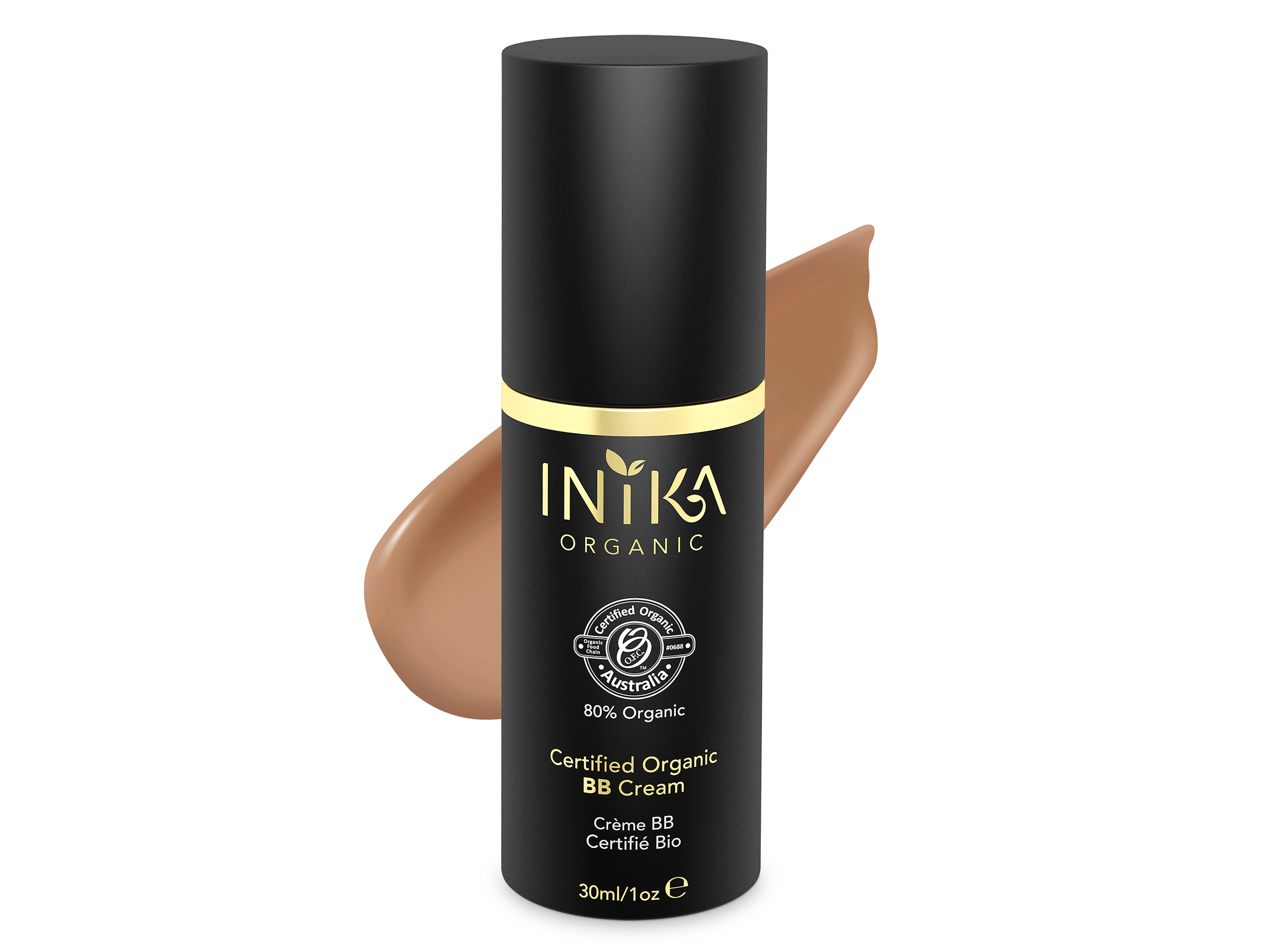 INIKA Organic Certified Organic BB Cream, Tan, 30 ml