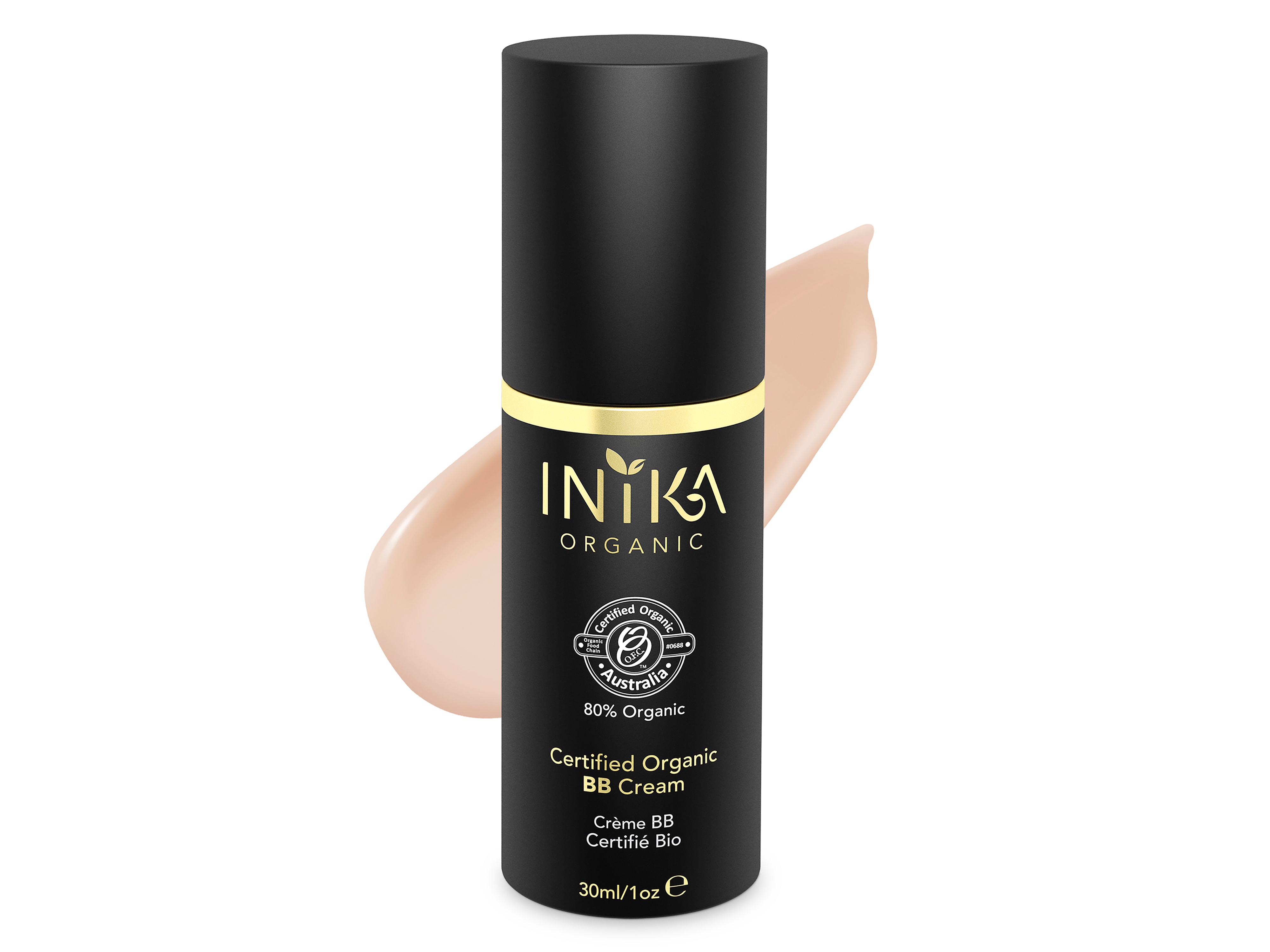 INIKA Organic Certified Organic BB Cream, Porcelain, 30 ml