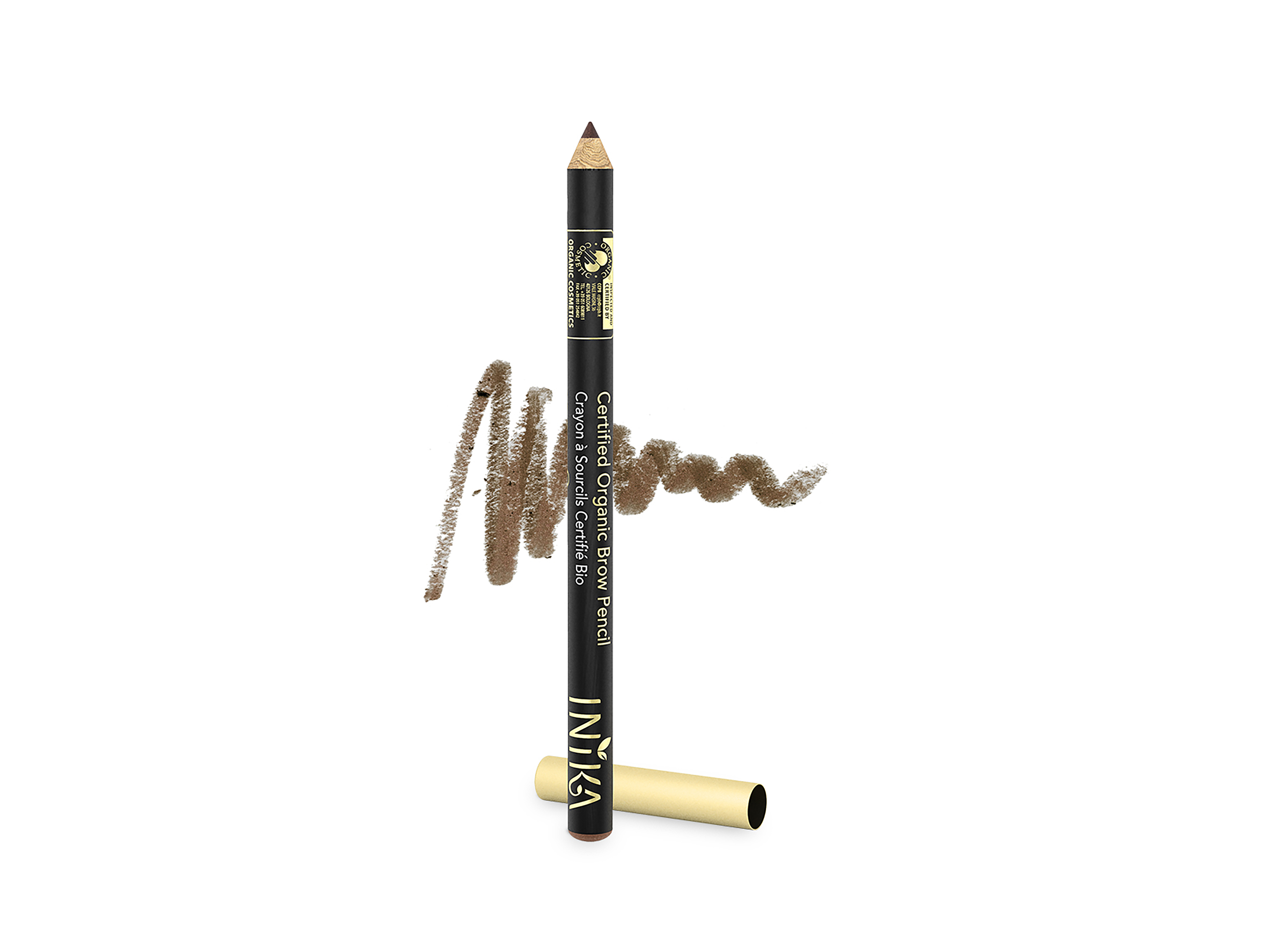 INIKA Organic Certified Organic Brow Pencil, Brunette Beauty 1,2 gram