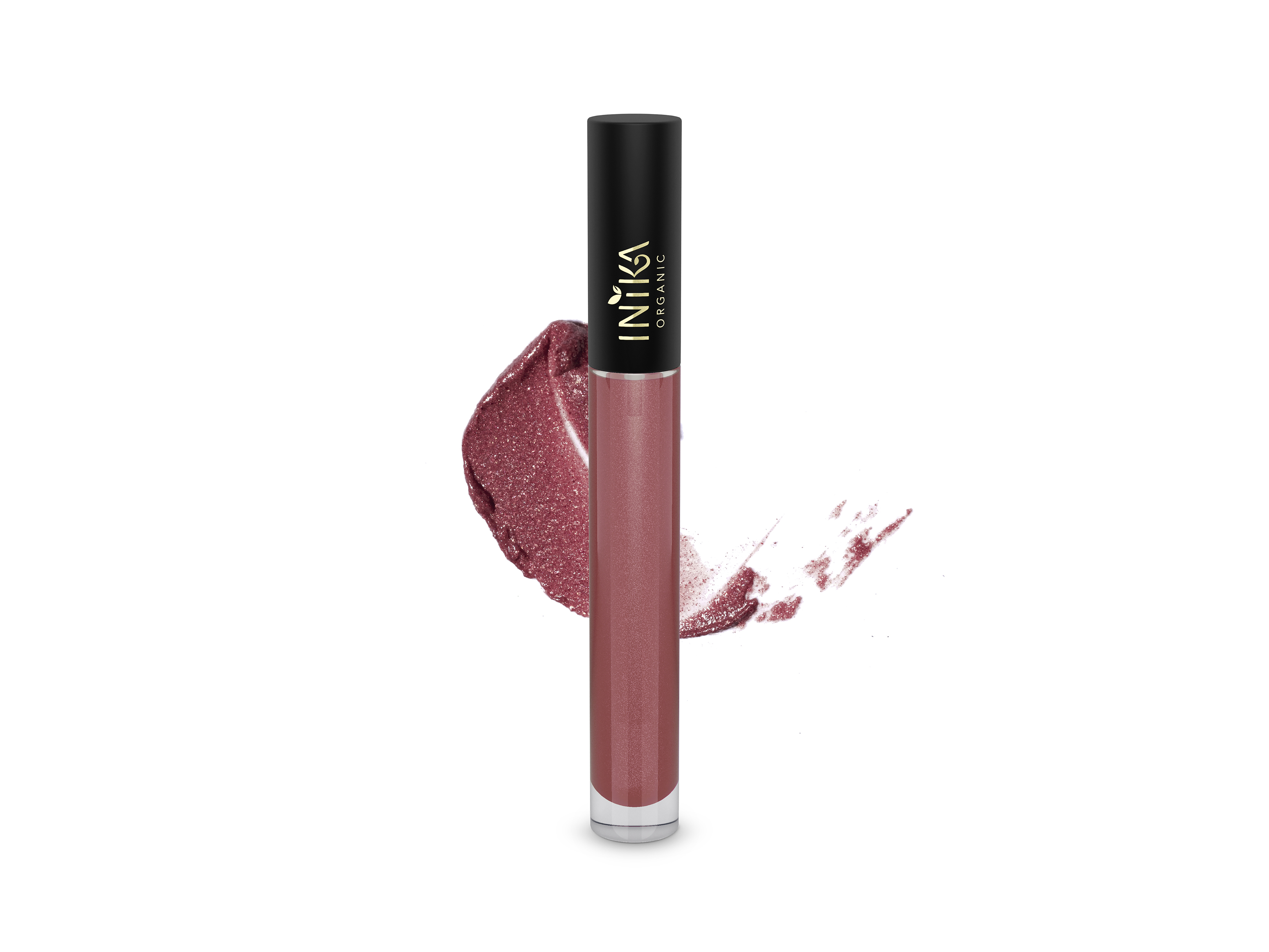 INIKA Organic Certified Organic Lip Glaze & Serum, Rosewood, 5 ml