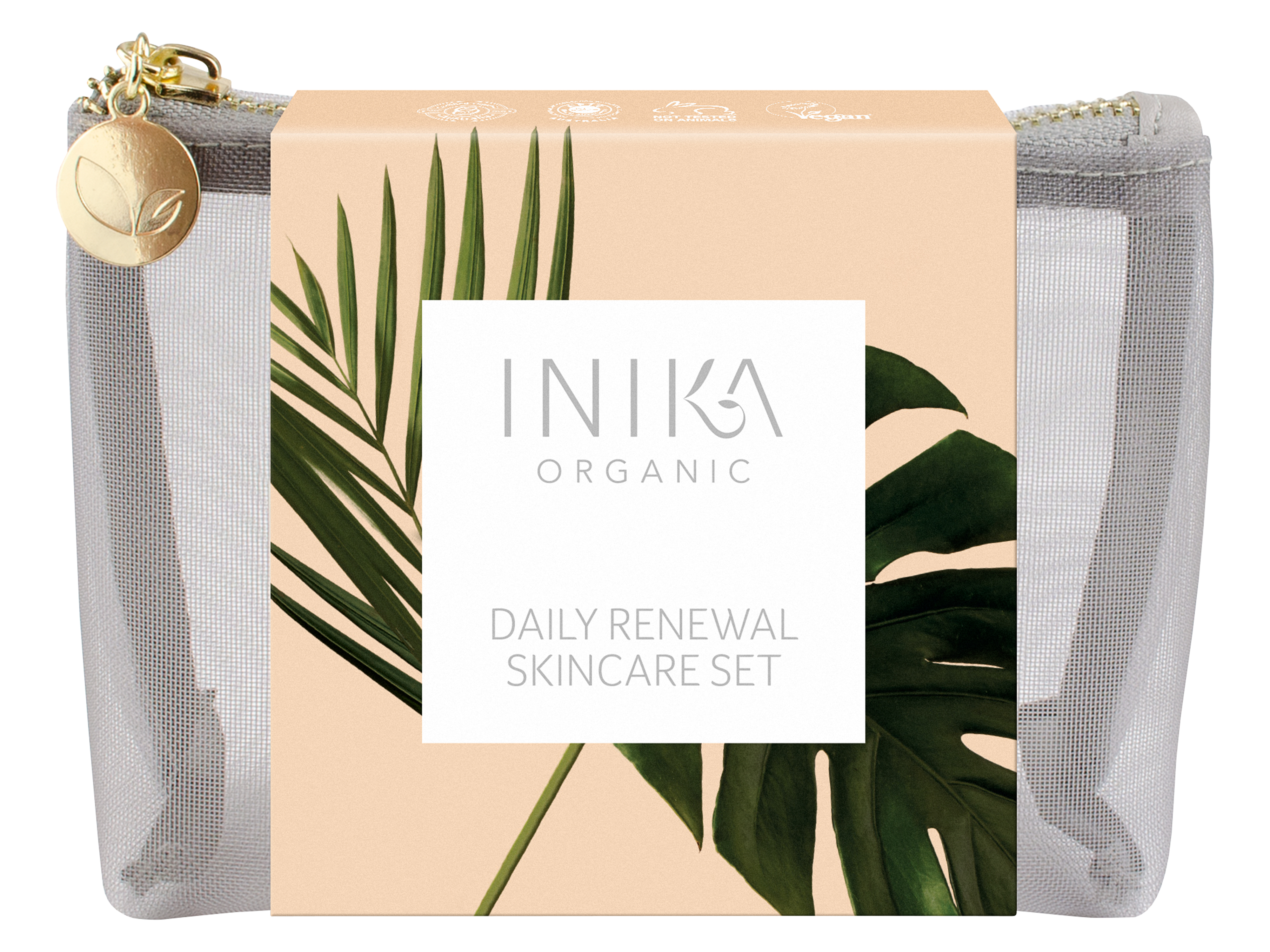 INIKA Organic Daily Renewal Skincare Set, Gavesett, 1 stk.