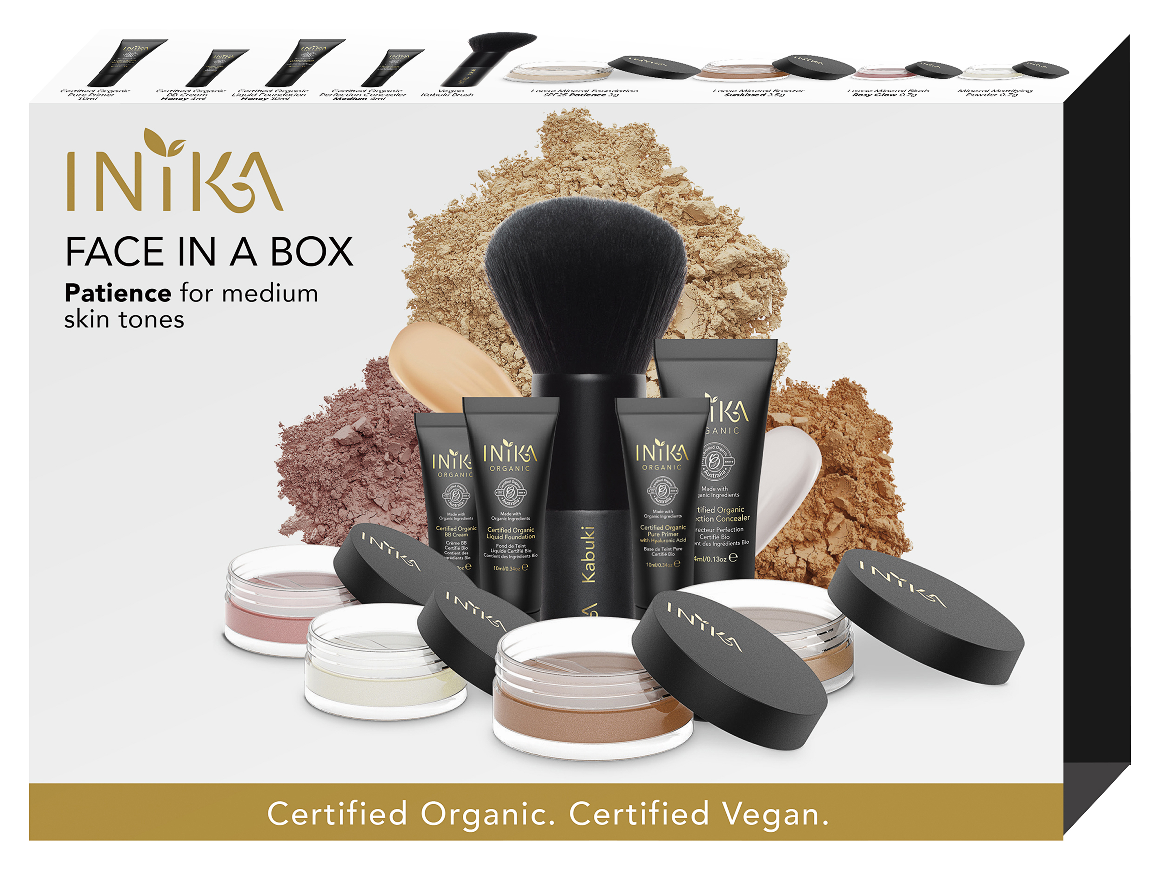 INIKA Organic INIKAOrganic Face in a Box - The Essentials Starter Kit, Patience, 1 sett