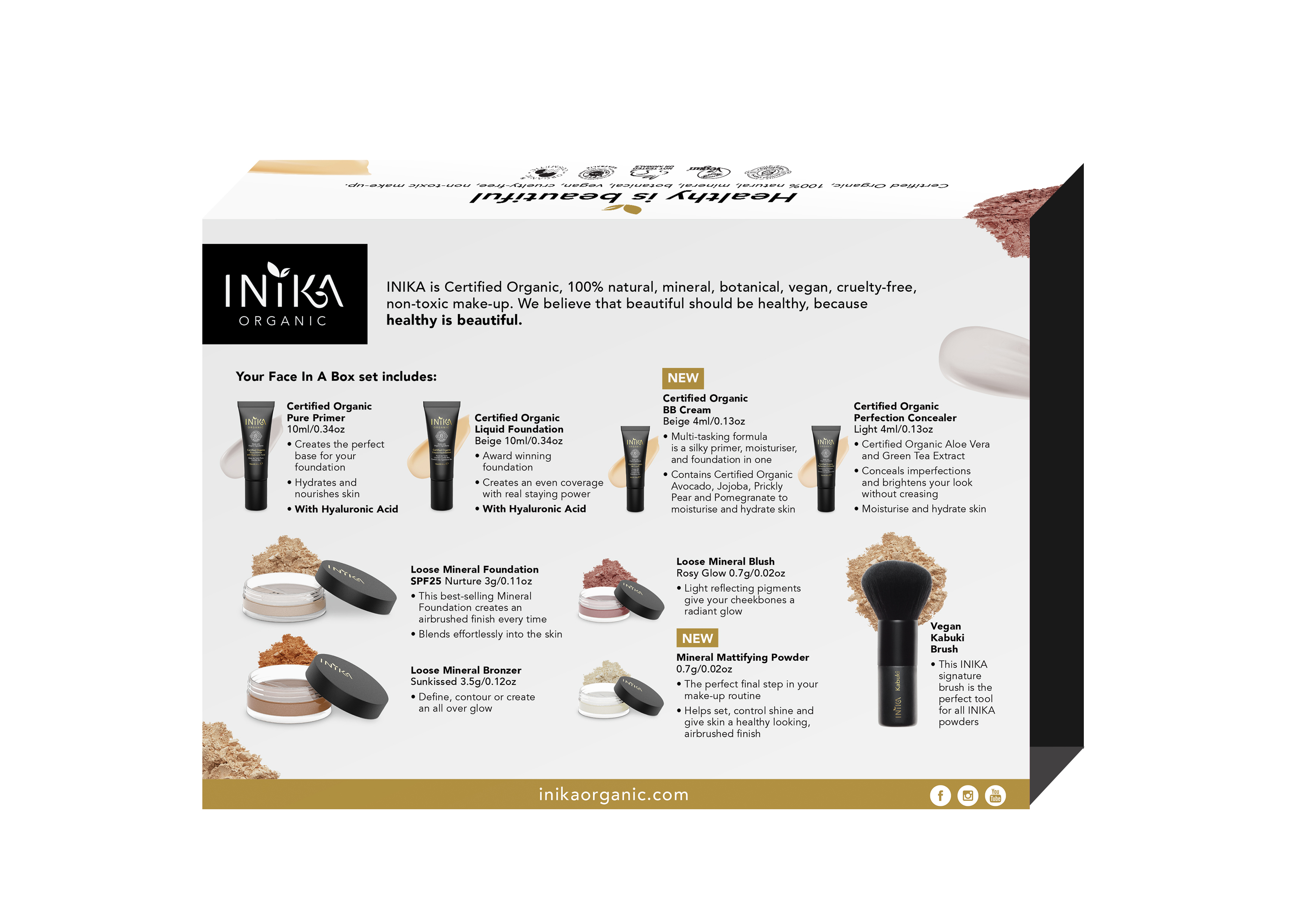 INIKA Organic INIKAOrganic Face in a Box - The Essentials Starter Kit, Nurture, 1 sett