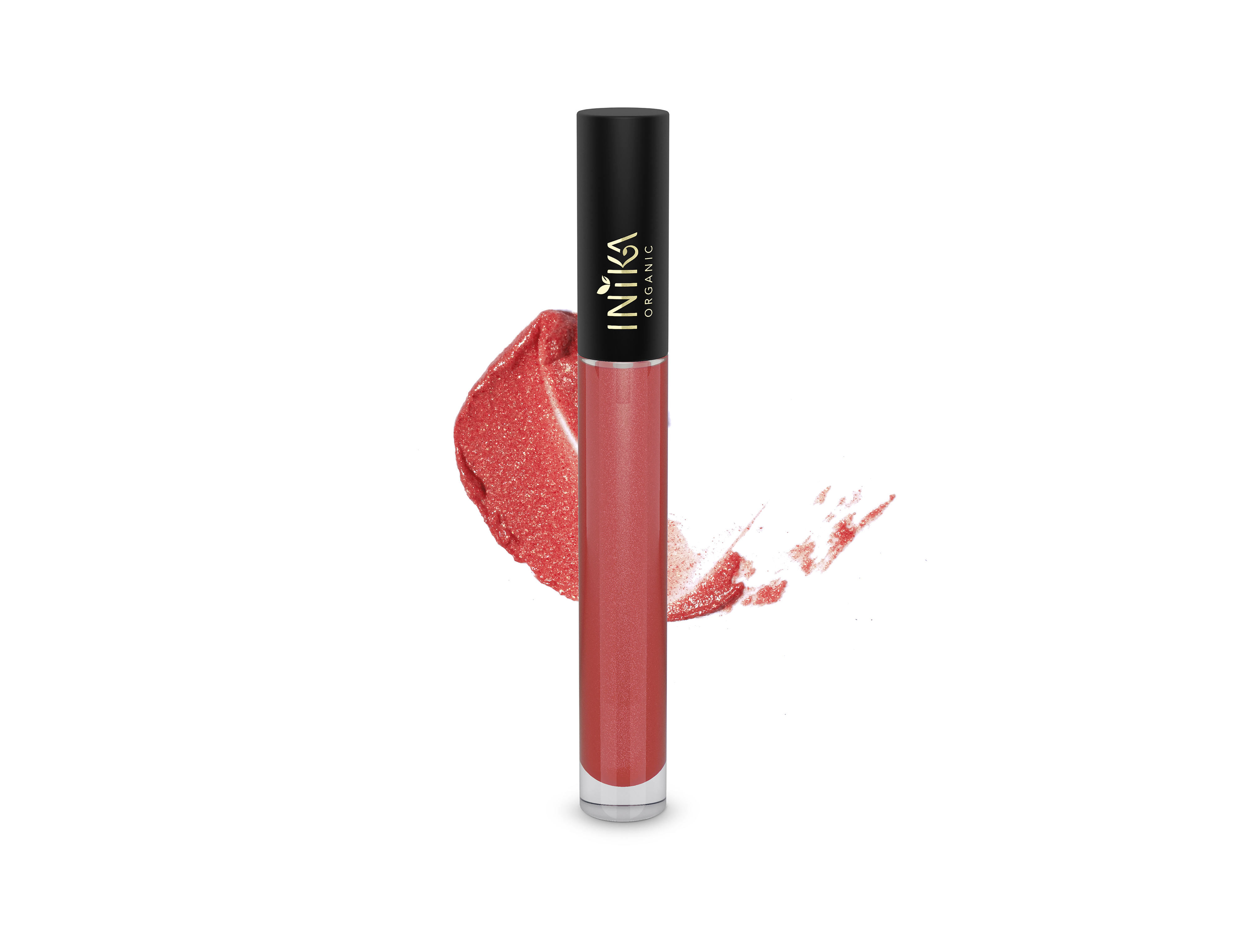 INIKA Organic Lip Glaze & Serum, Coral, 5 ml