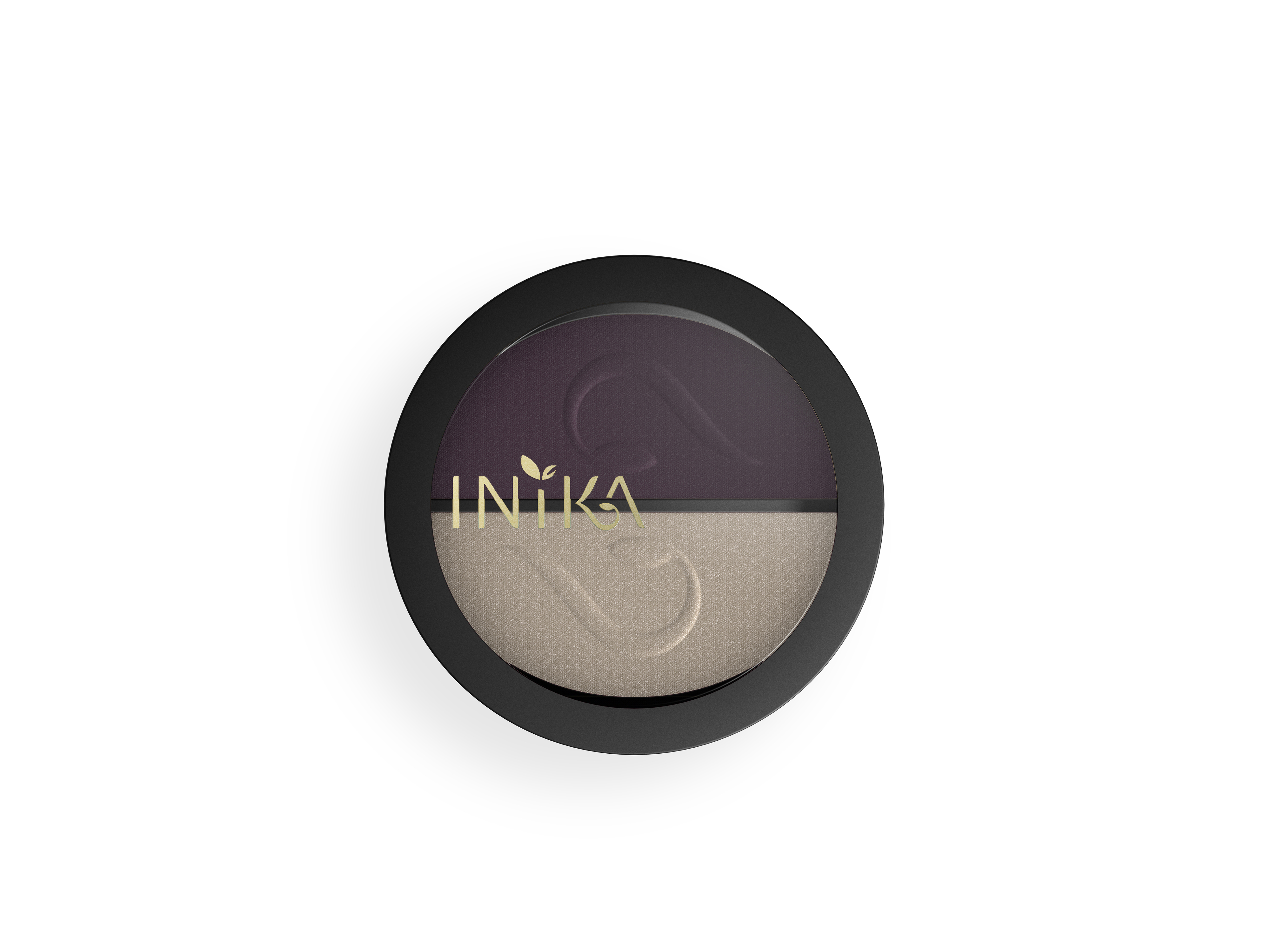 INIKA Organic Pressed Mineral Eye Shadow Duo, Plum & Pearl, 3,9 gram