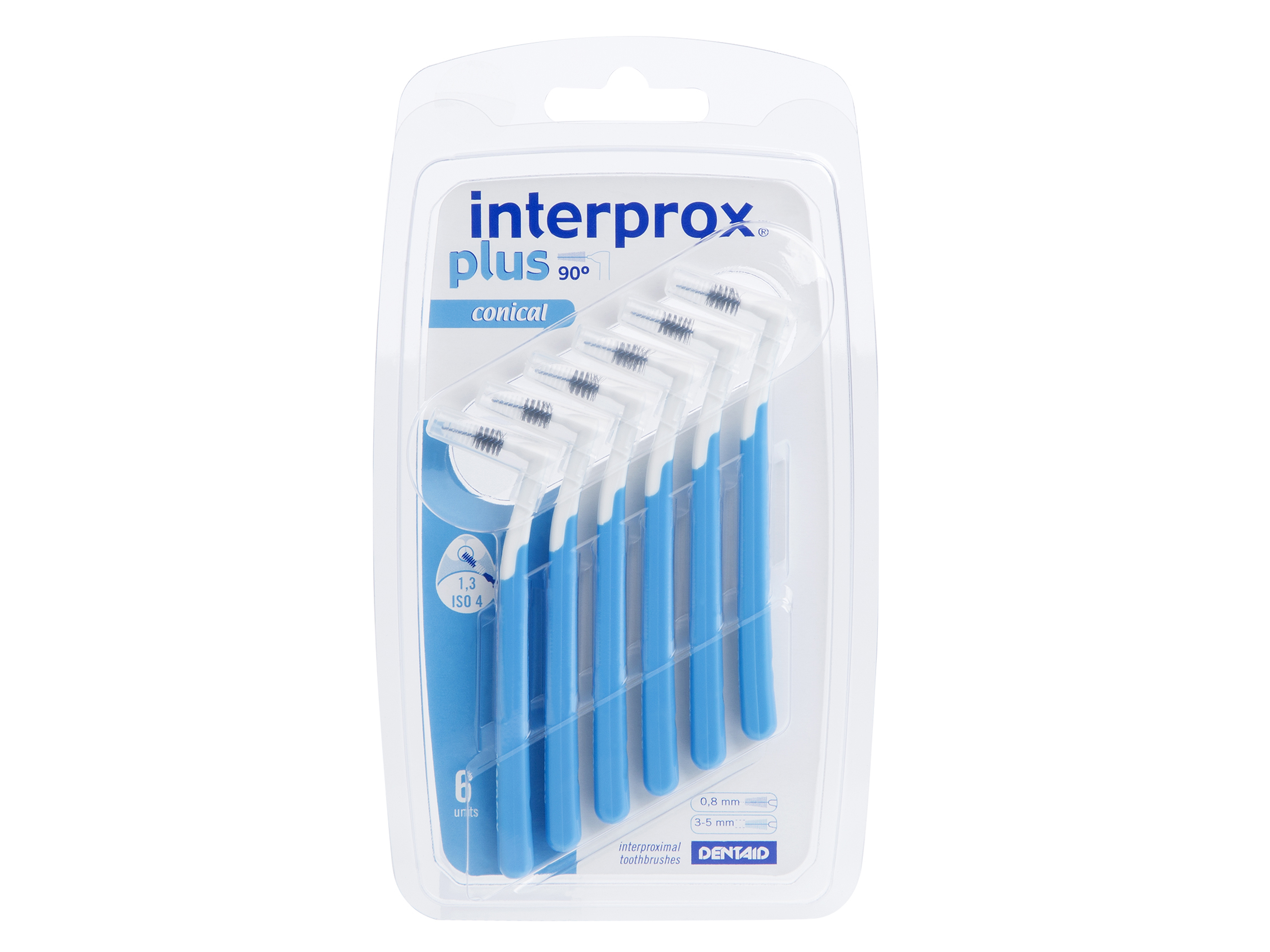 Interprox Vinkel Plus Mellomromsbørster, 0,80 mm, 6 stk.
