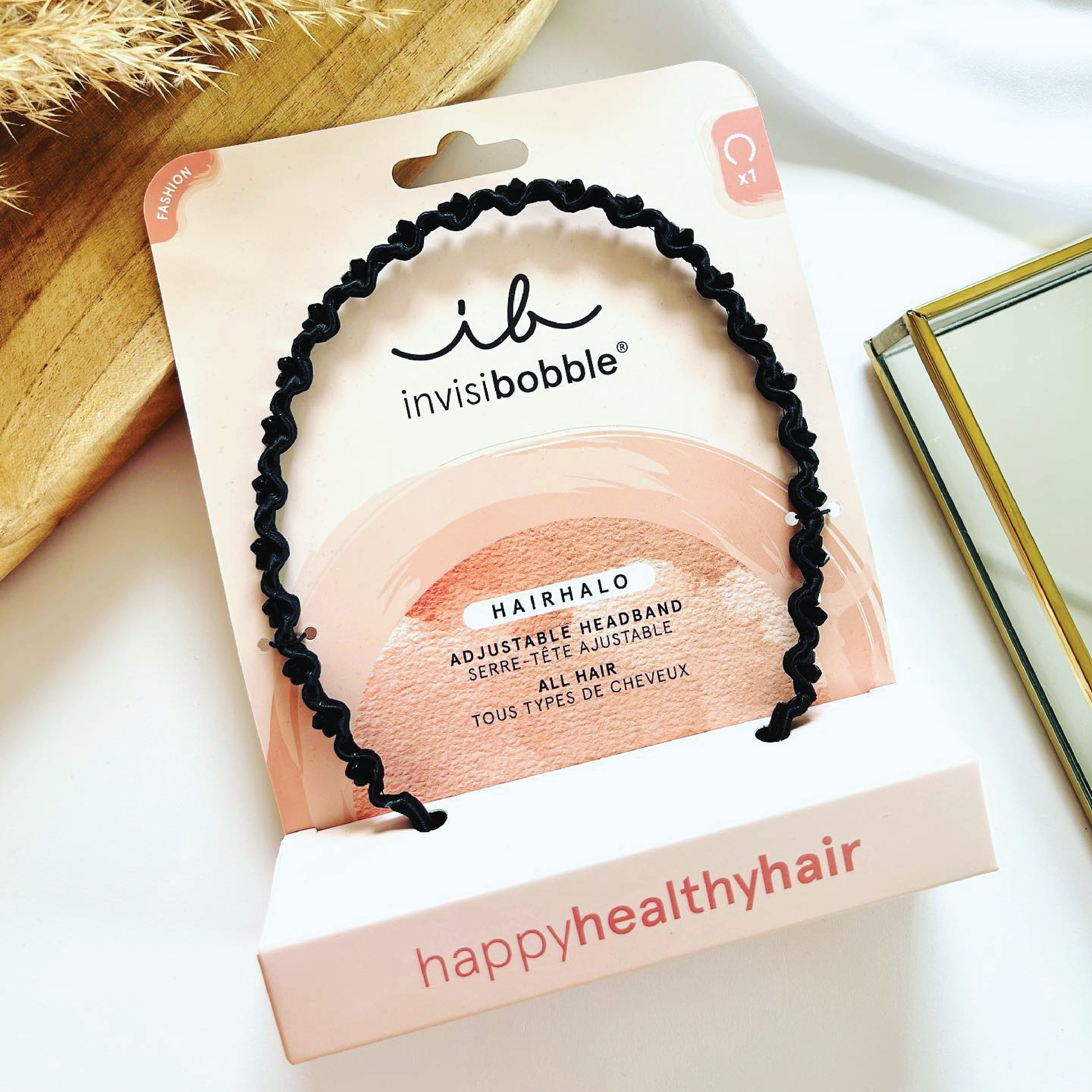 Invisibobble Hairhalo Black Sparkle, 1 stk.