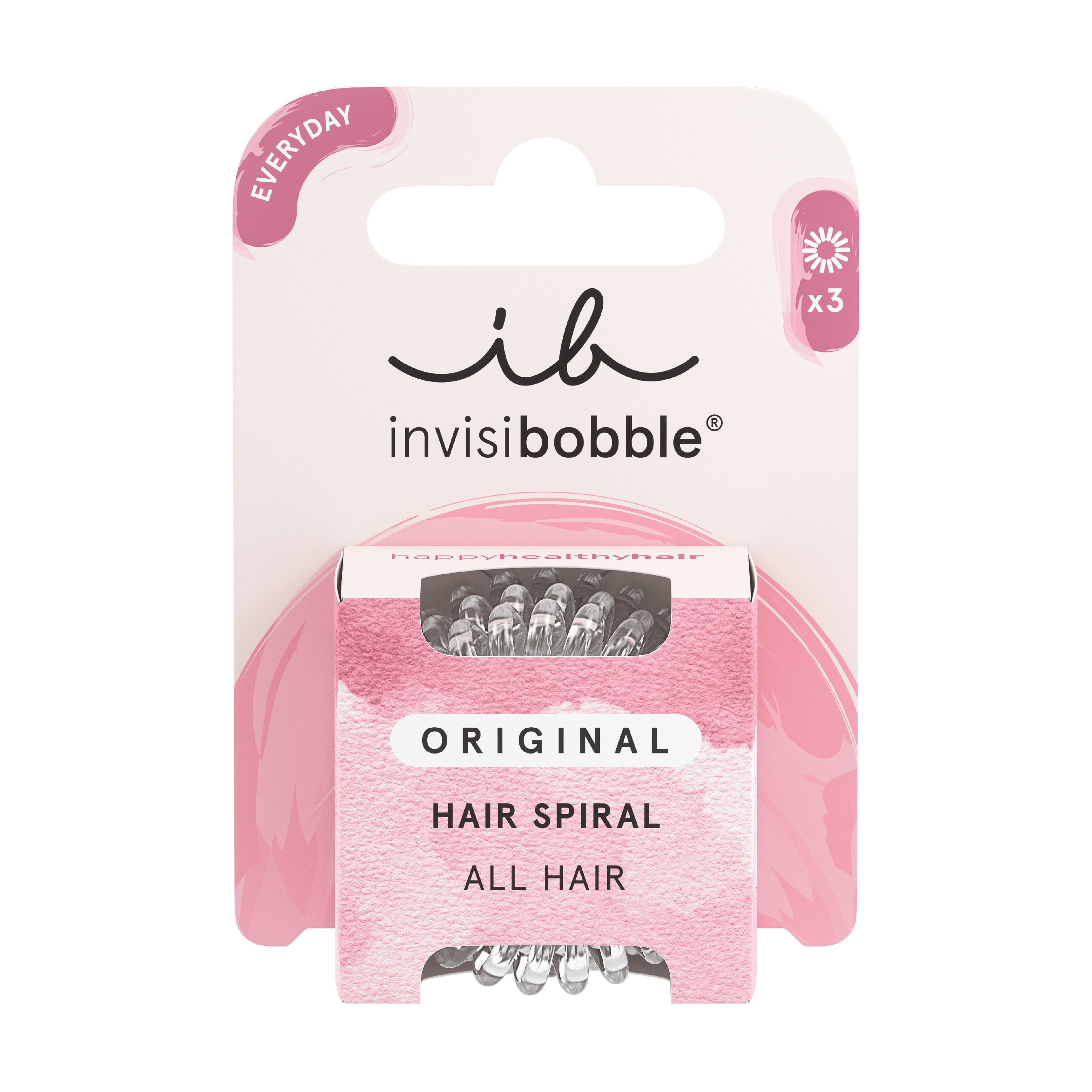 Invisibobble Original Hårstrikker, Crystal clear, 3 stk.