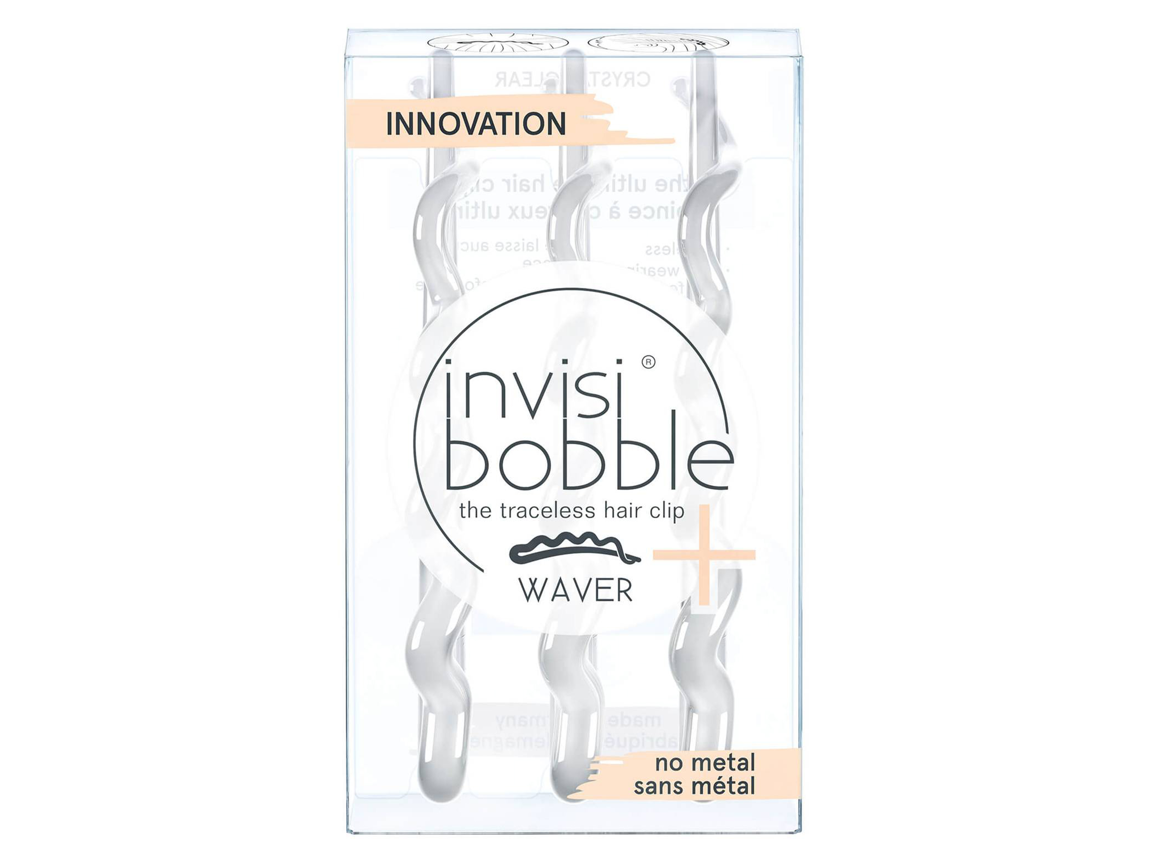 Invisibobble Waver Traceless Hair Clip, Blank, 3 stk.