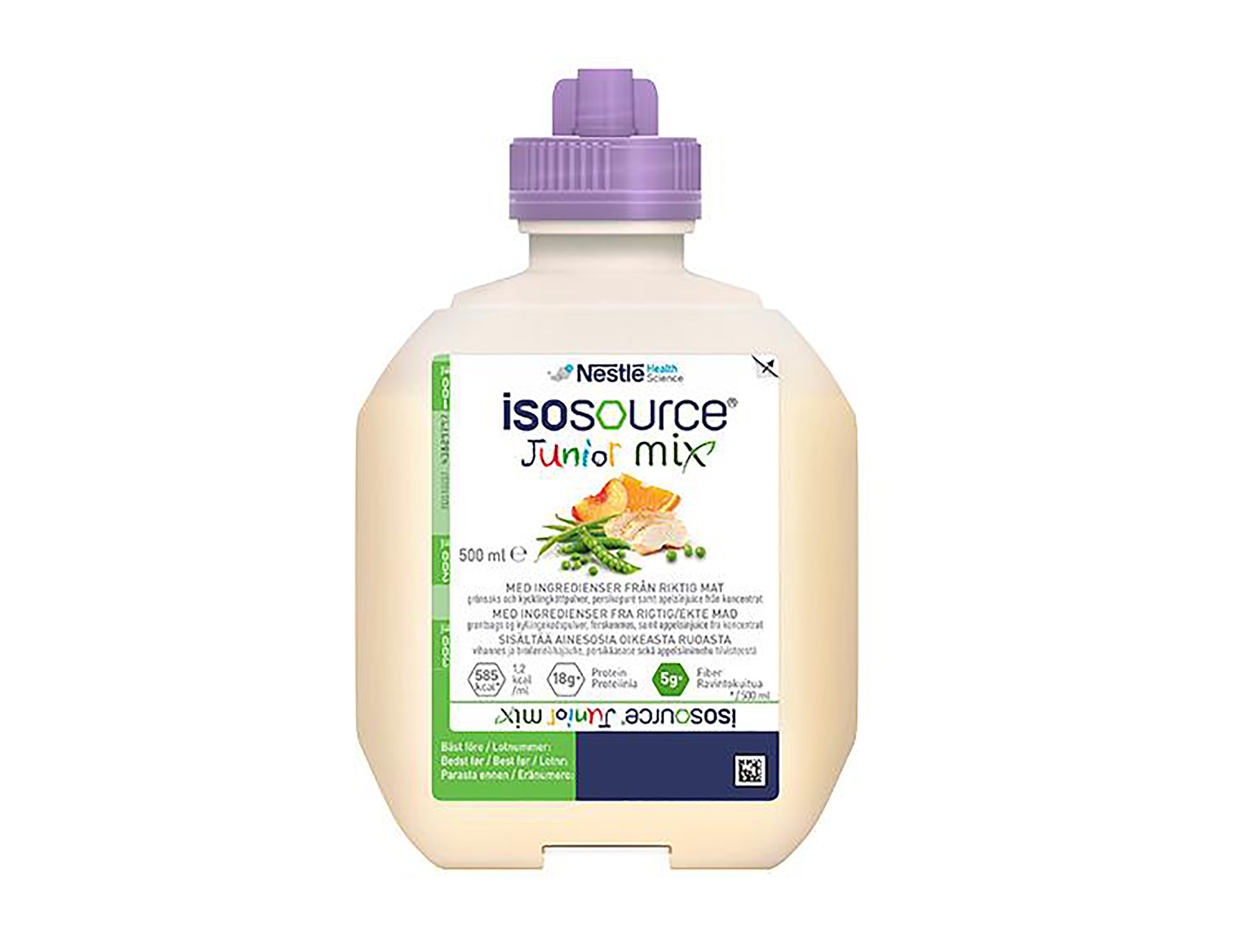 Isosource Junior Mix sondeernæring, 12 x 500 ml