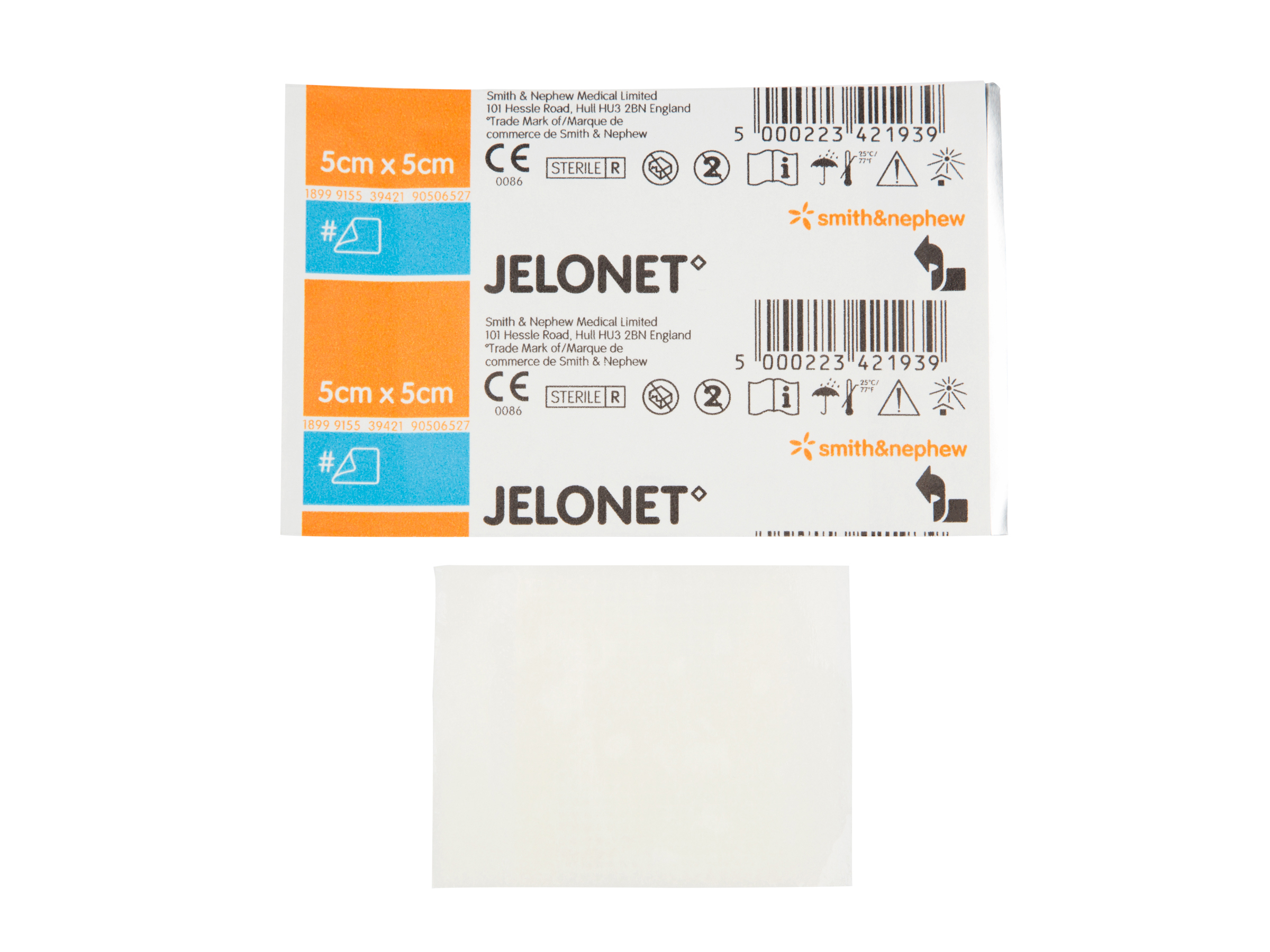 Jelonet Steril vaselinkompress 5 x 5 cm, 50 stk.