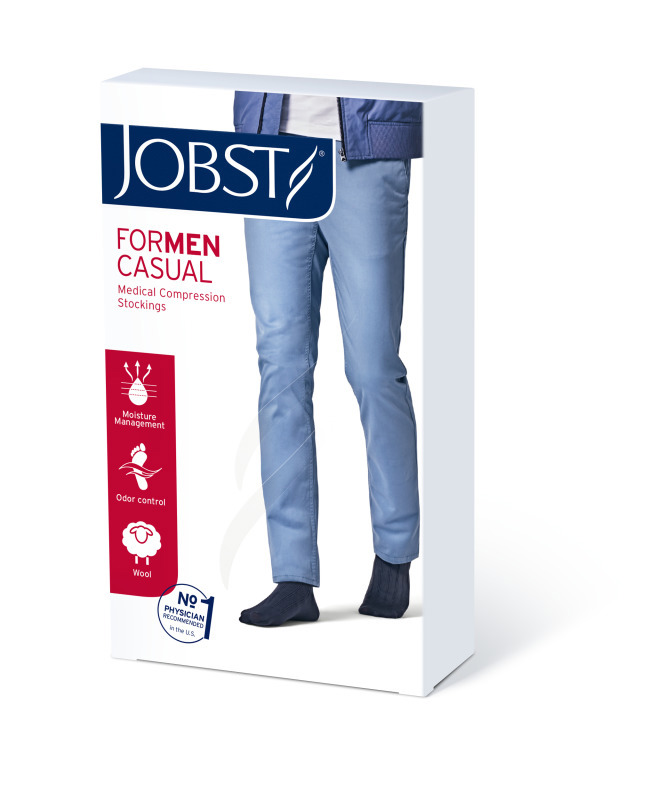 JOBST For Men Casual knestrømpe klasse1, Medium, sort, 1 par