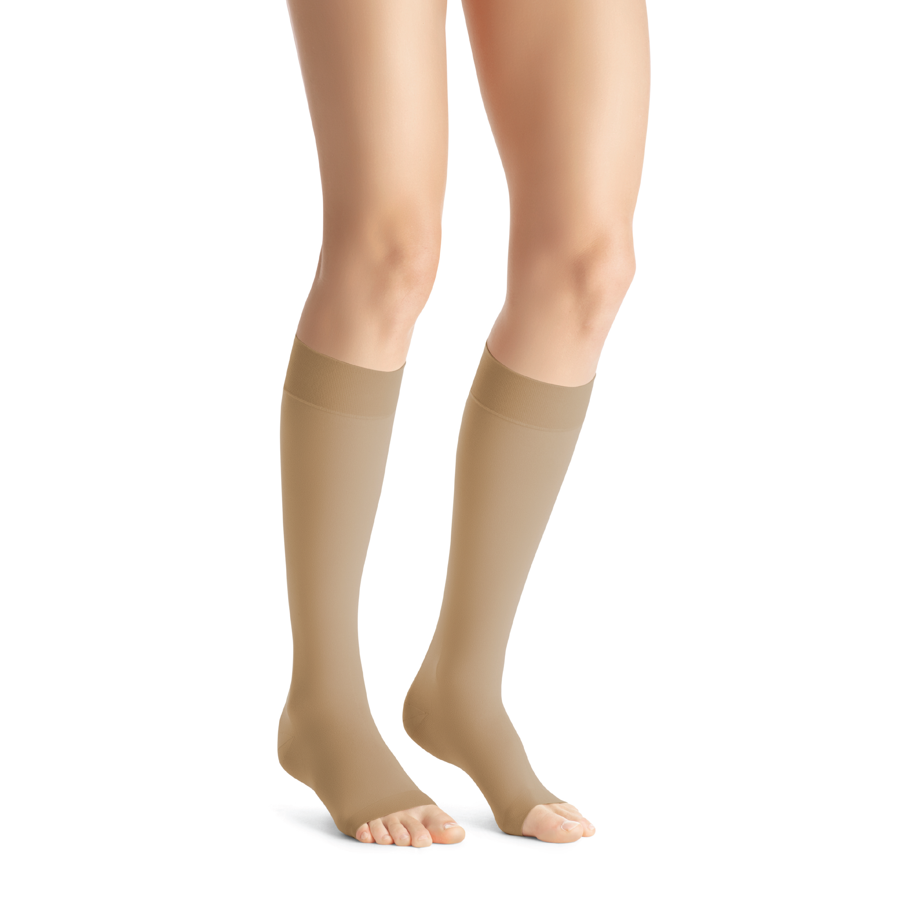 JOBST Opaque knestrømpe uten tå, Klasse 1, X-Large, sort, 1 par