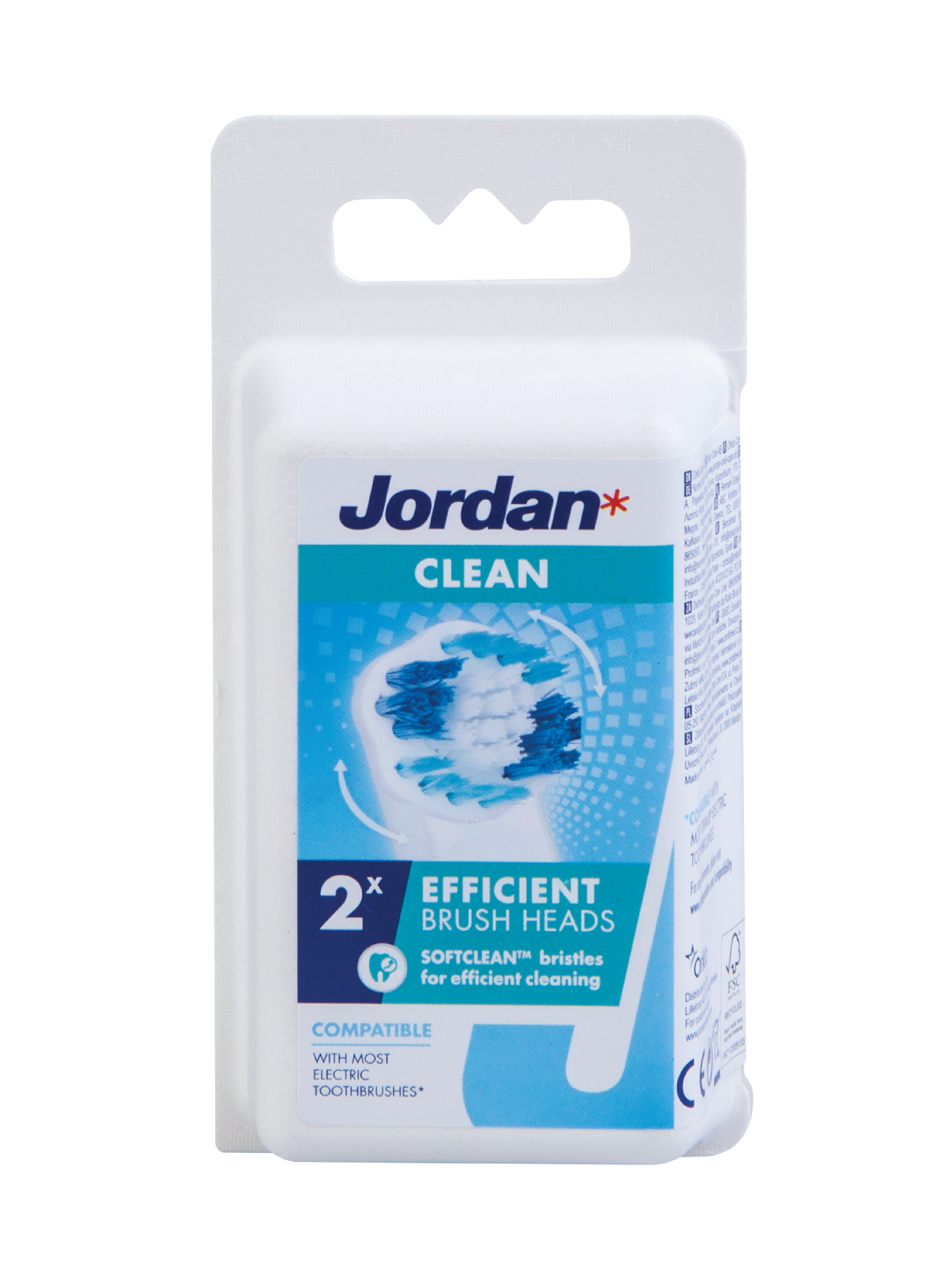 Jordan Clean Brush Heads Refill, 2 stk.