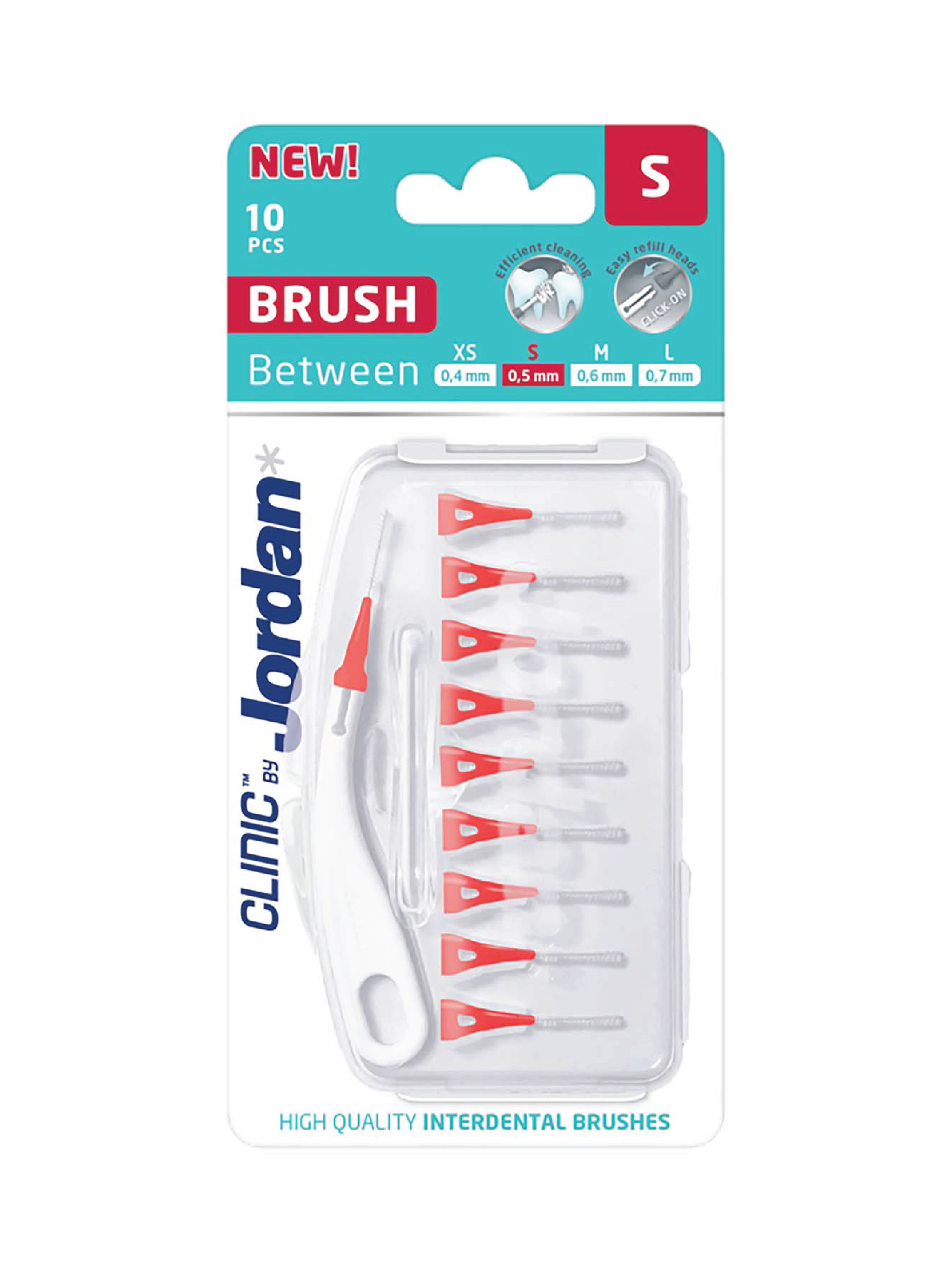 Jordan Clinic Brush Between S - 0,5 mm, 10 stk