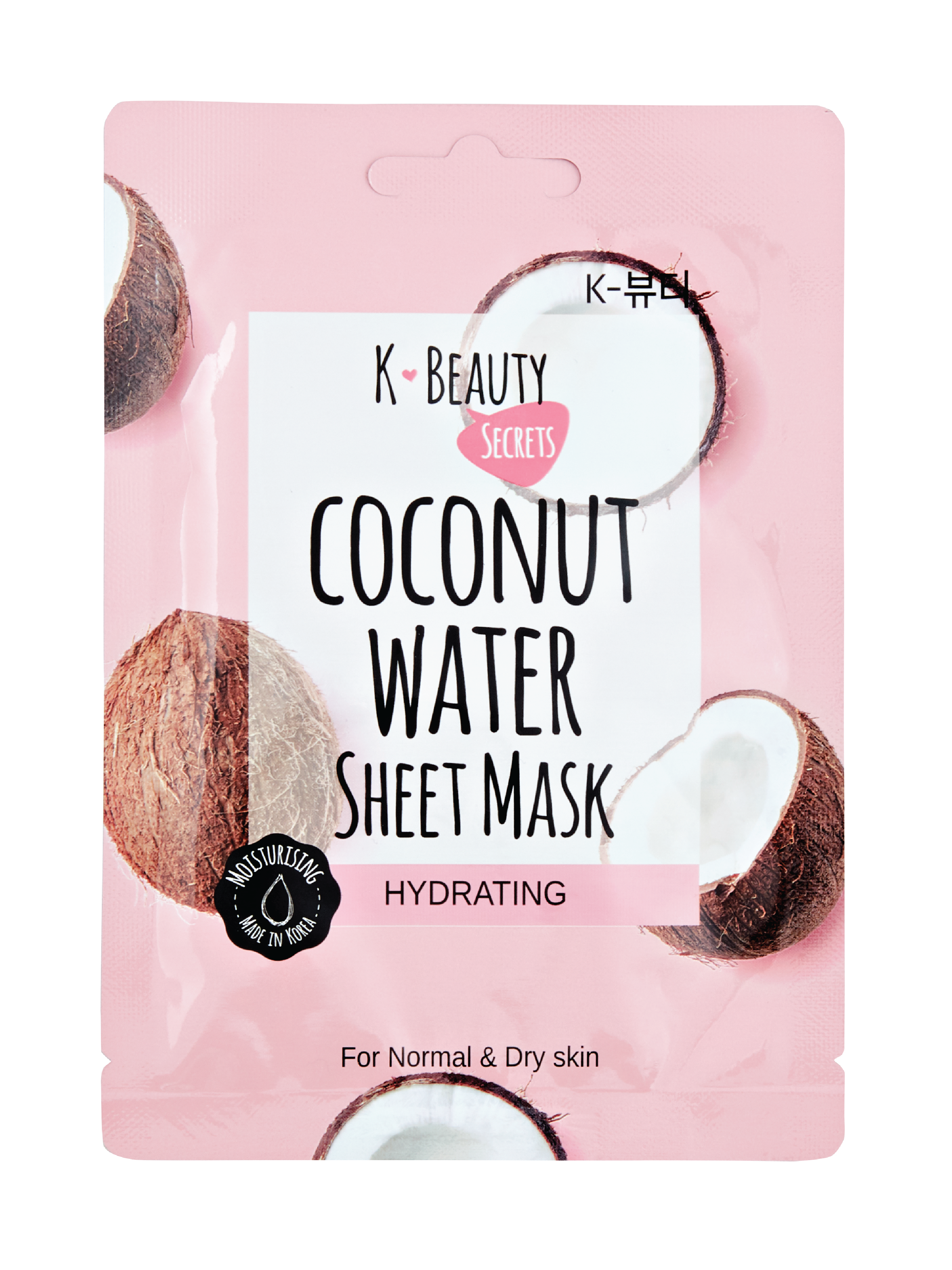 K-Beauty Secrets Coconut Water Sheet Mask, 1 stk.