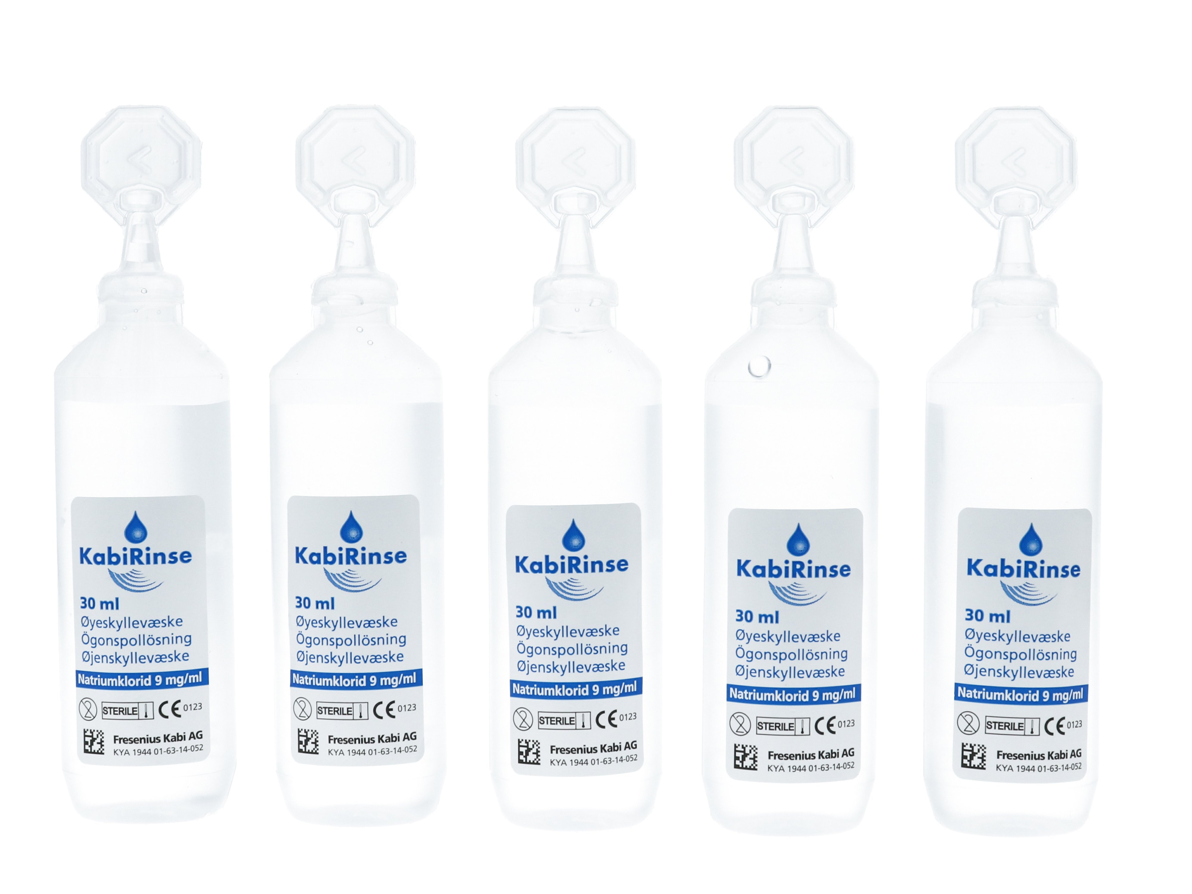 Kabirinse Øyeskyllevæske NaCl, 5 x 30 ml