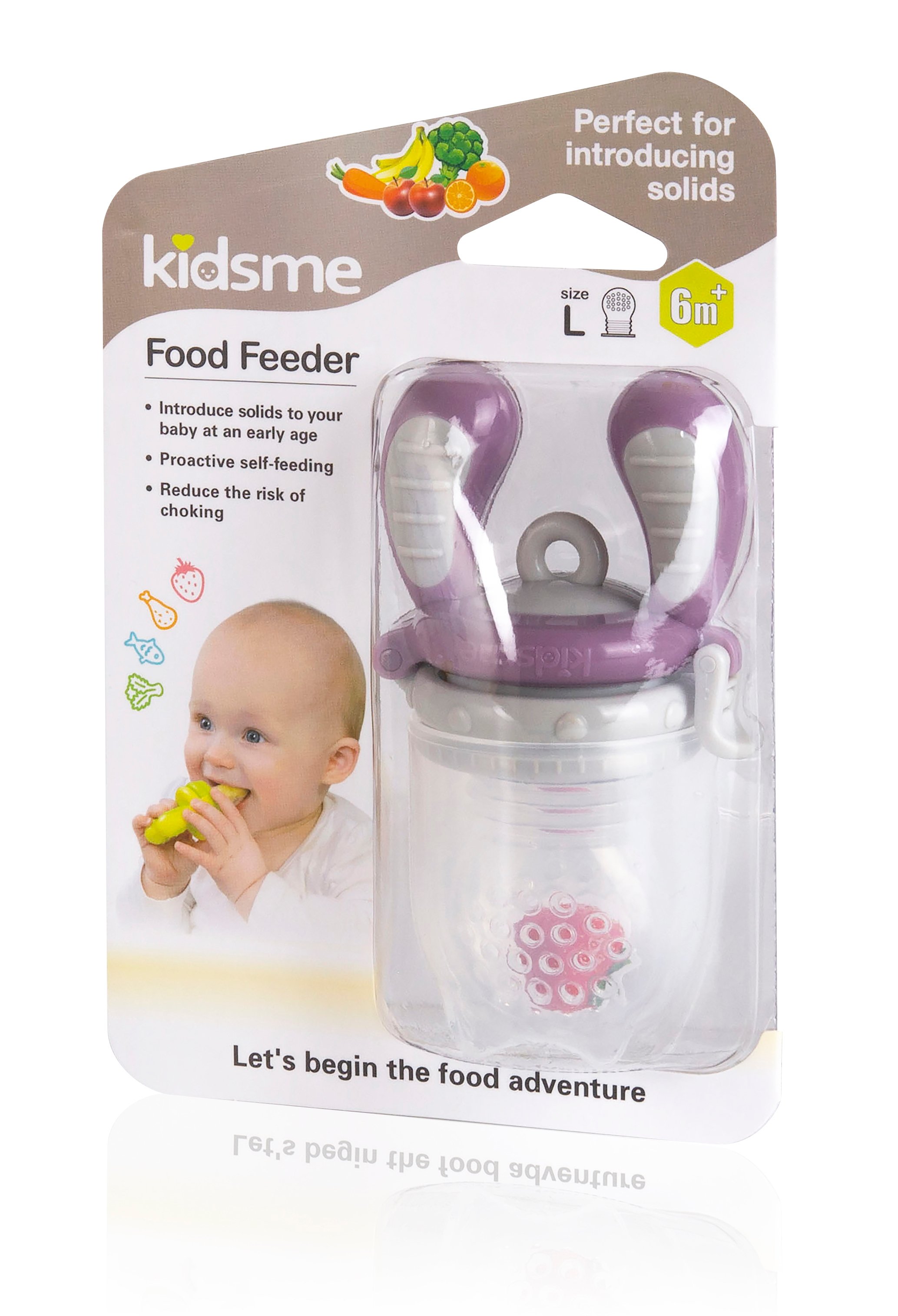 Kidsme Food Feeder, Plomme, 1 stk.