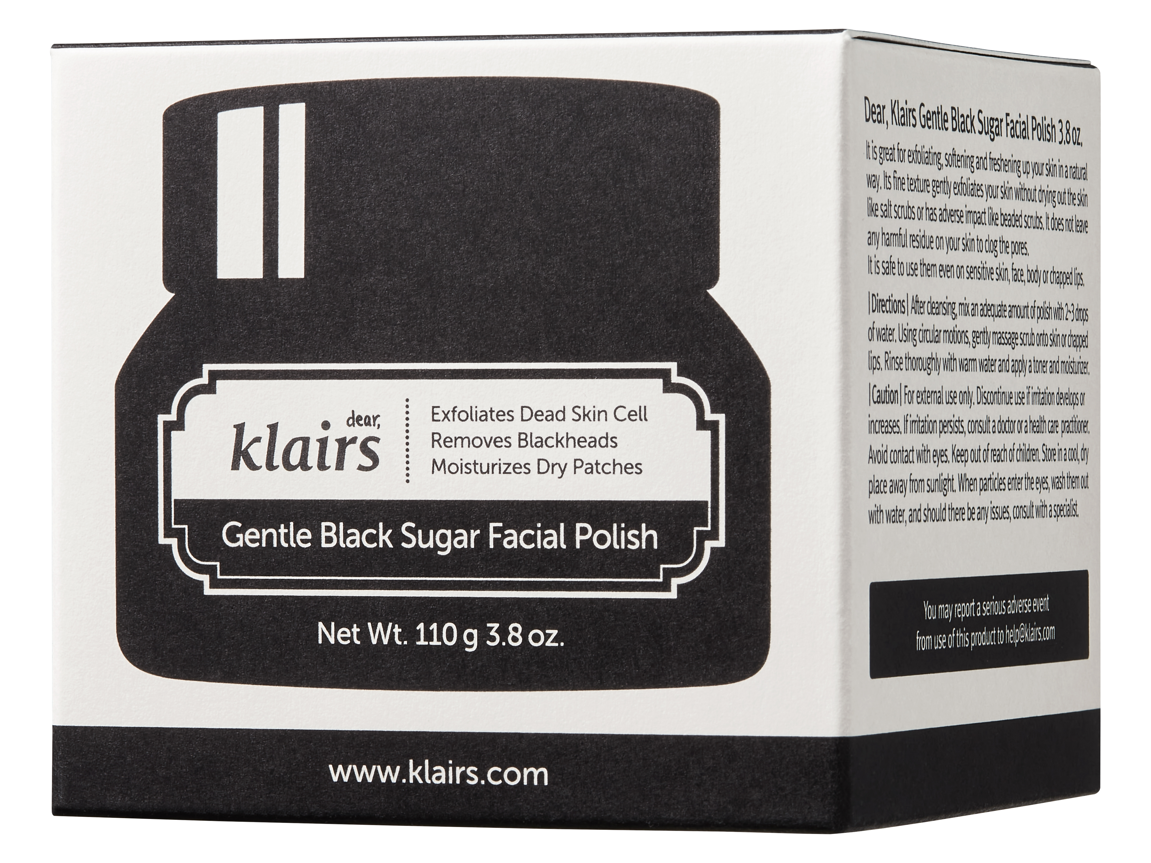 Klairs Gentle Black Sugar Facial Polish, 110 gram