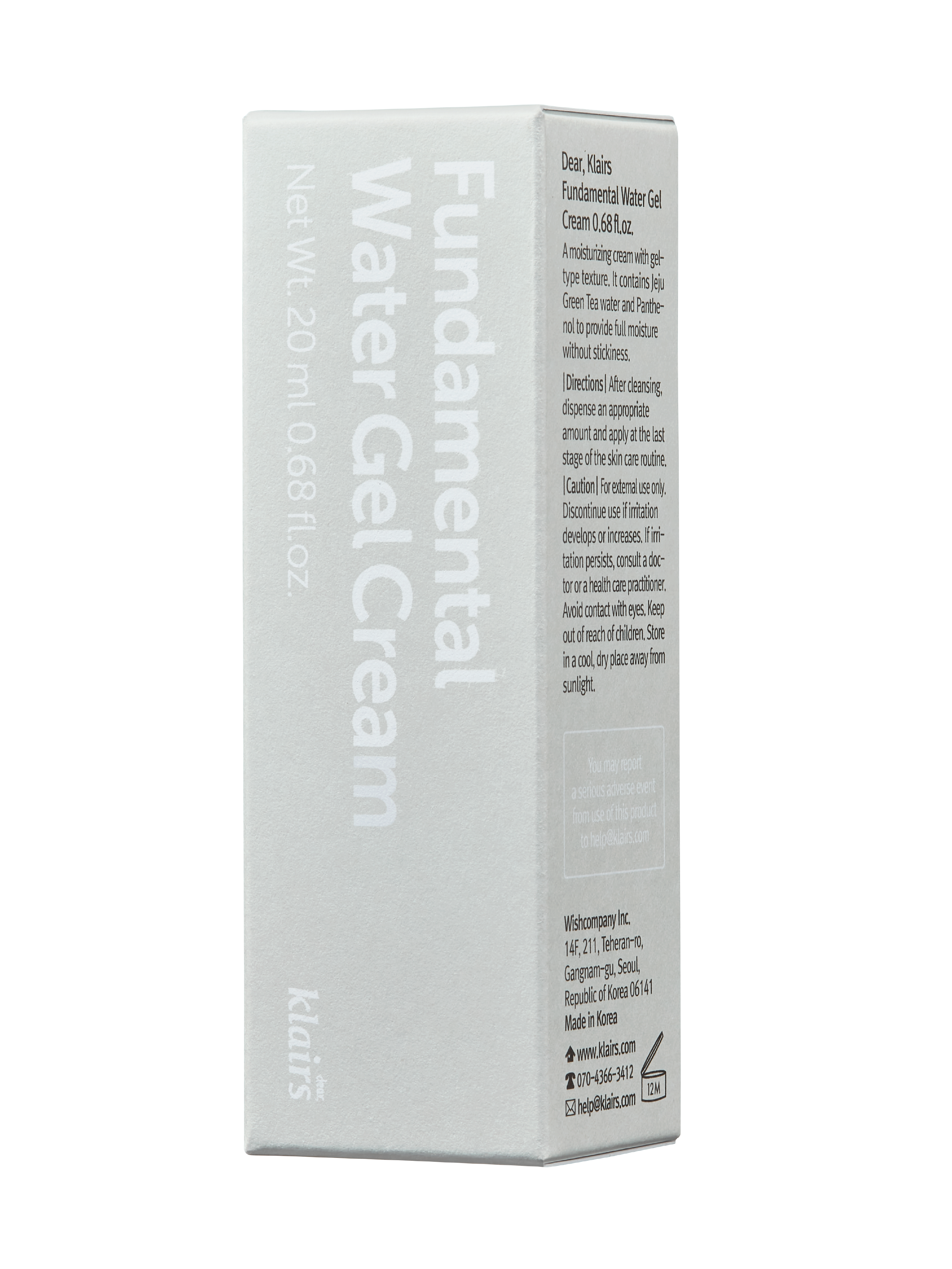 Klairs Fundamental Water Gel Cream, 20 ml