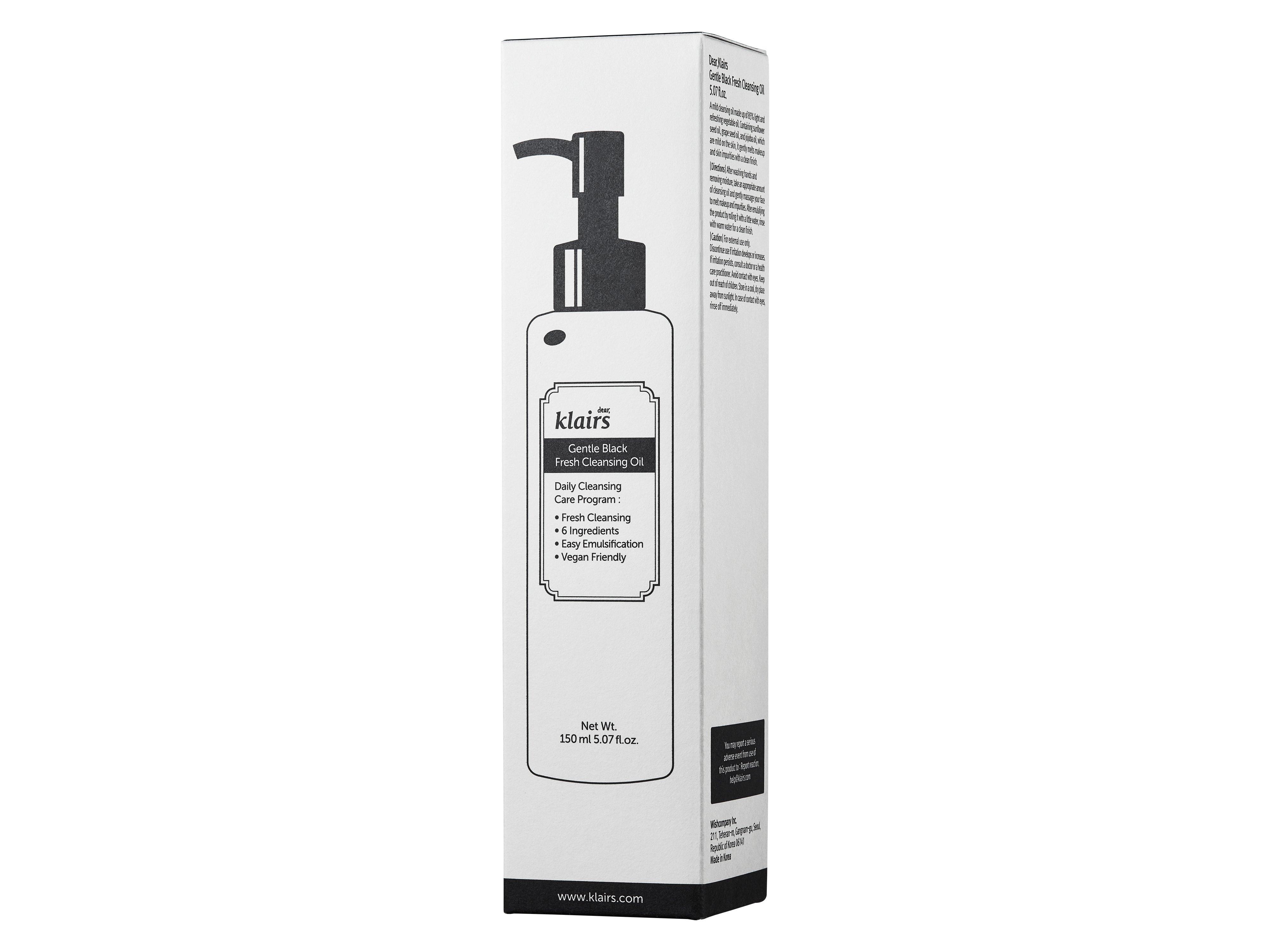 Klairs Gentle Black Fresh Cleansing Oil, 150 ml