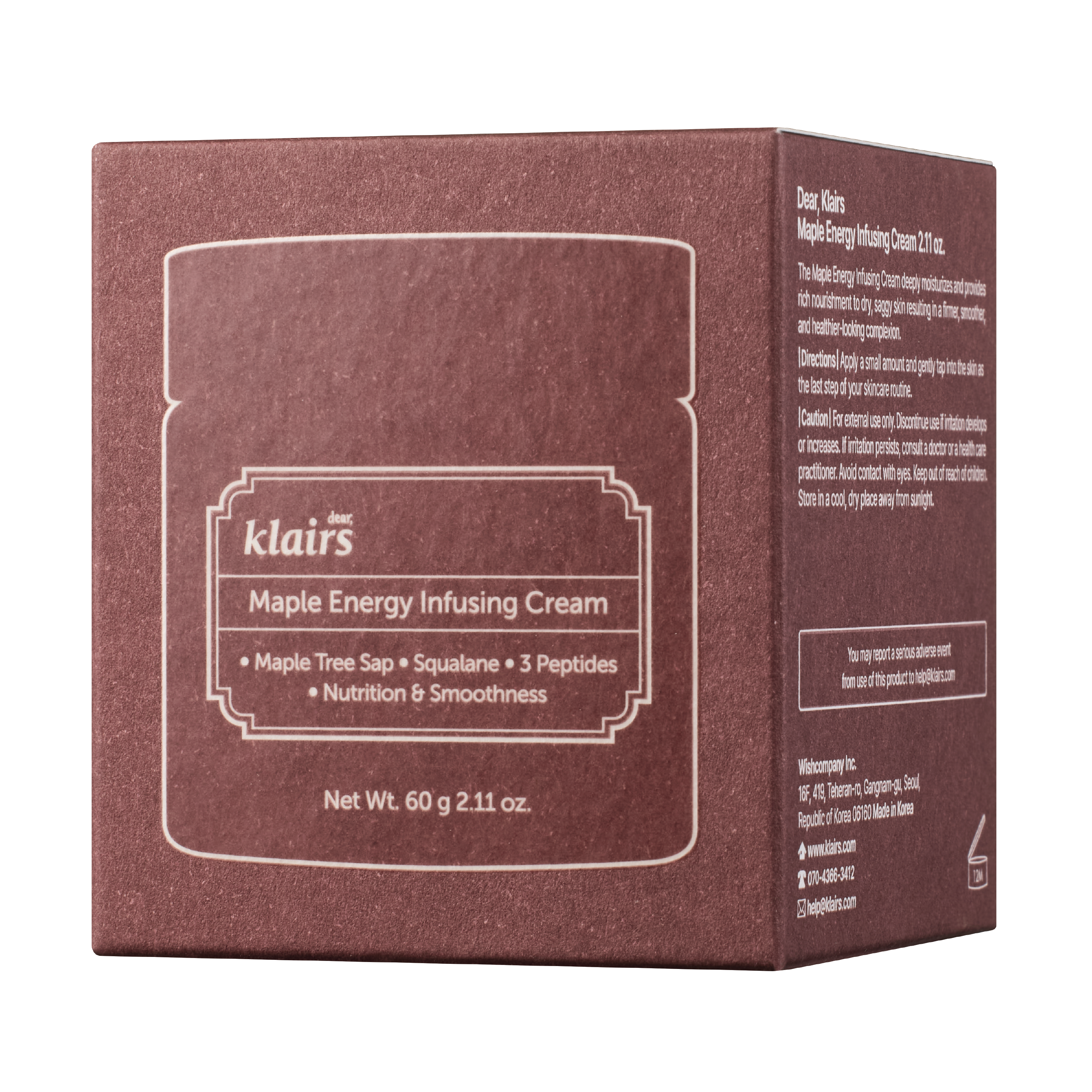 Klairs Maple Energy Infusing Cream, 60 g