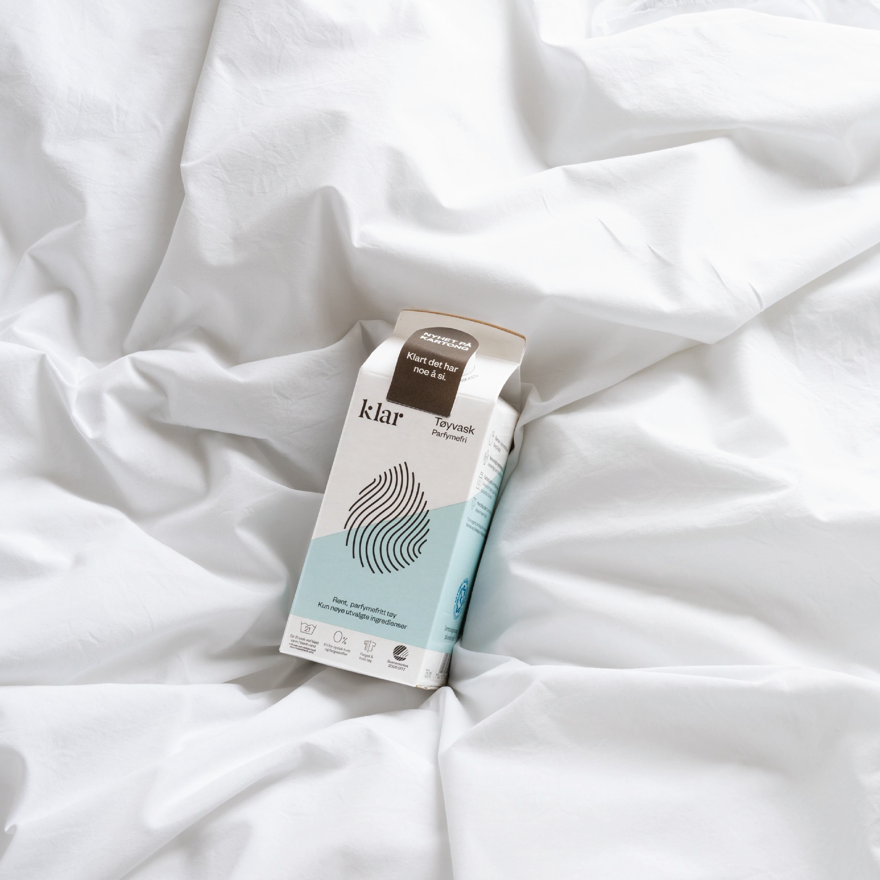 Klar Parfymefri Tøyvask Kartong, 750 ml