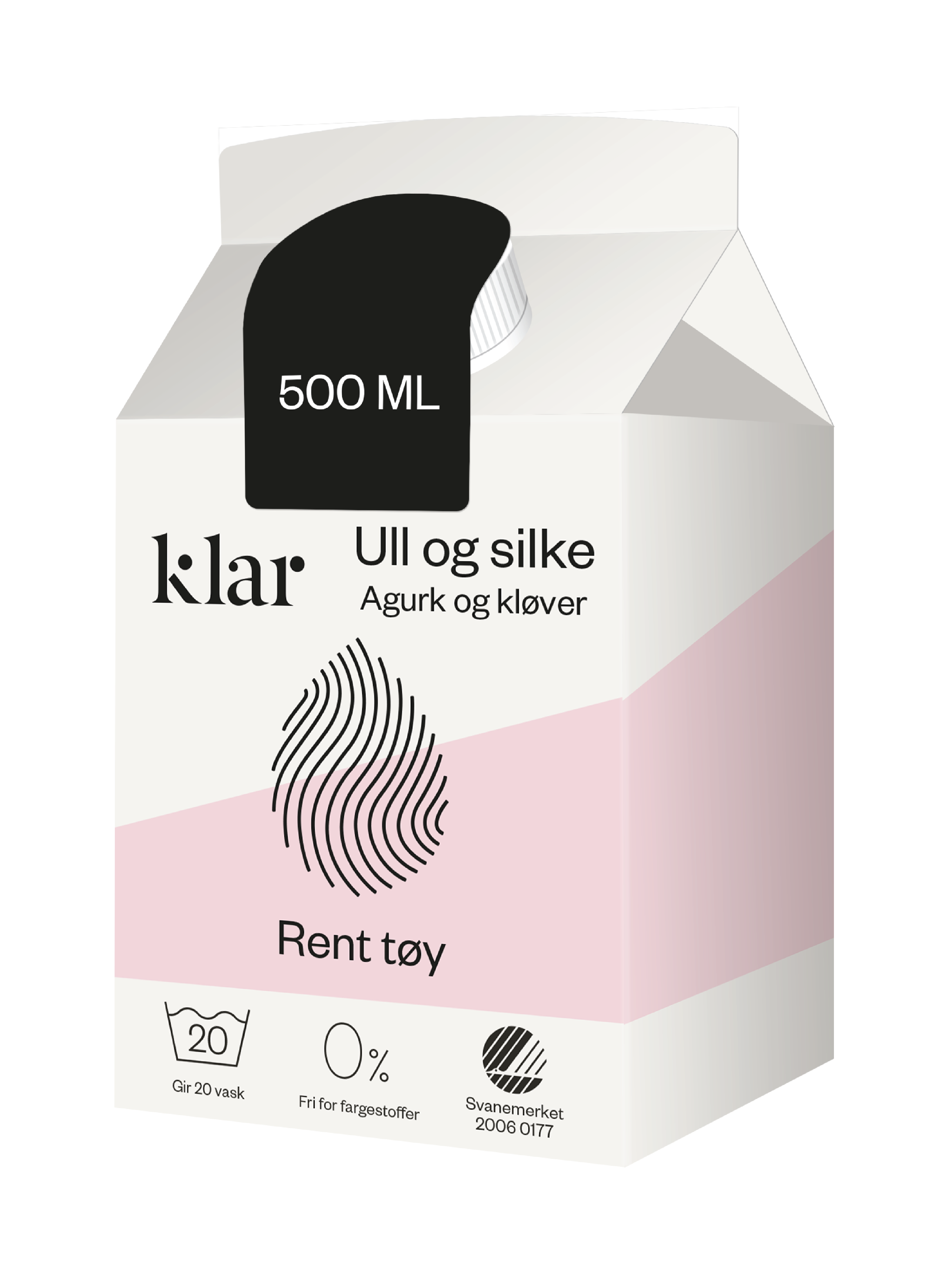 Klar Tøyvask Ull og Silke Kartong, 500 ml