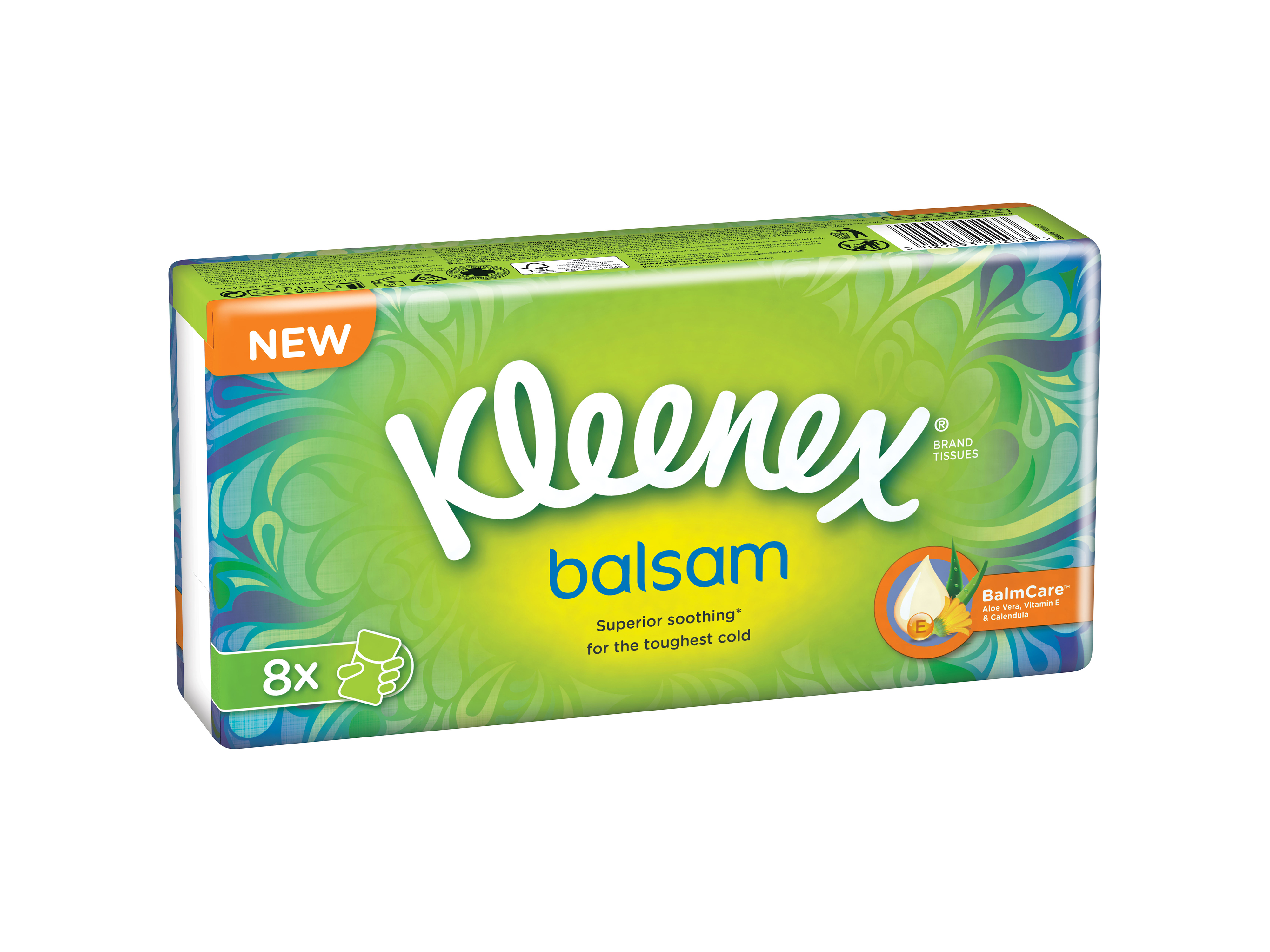 Kleenex Balsam Lommetørkler, 8 pakker