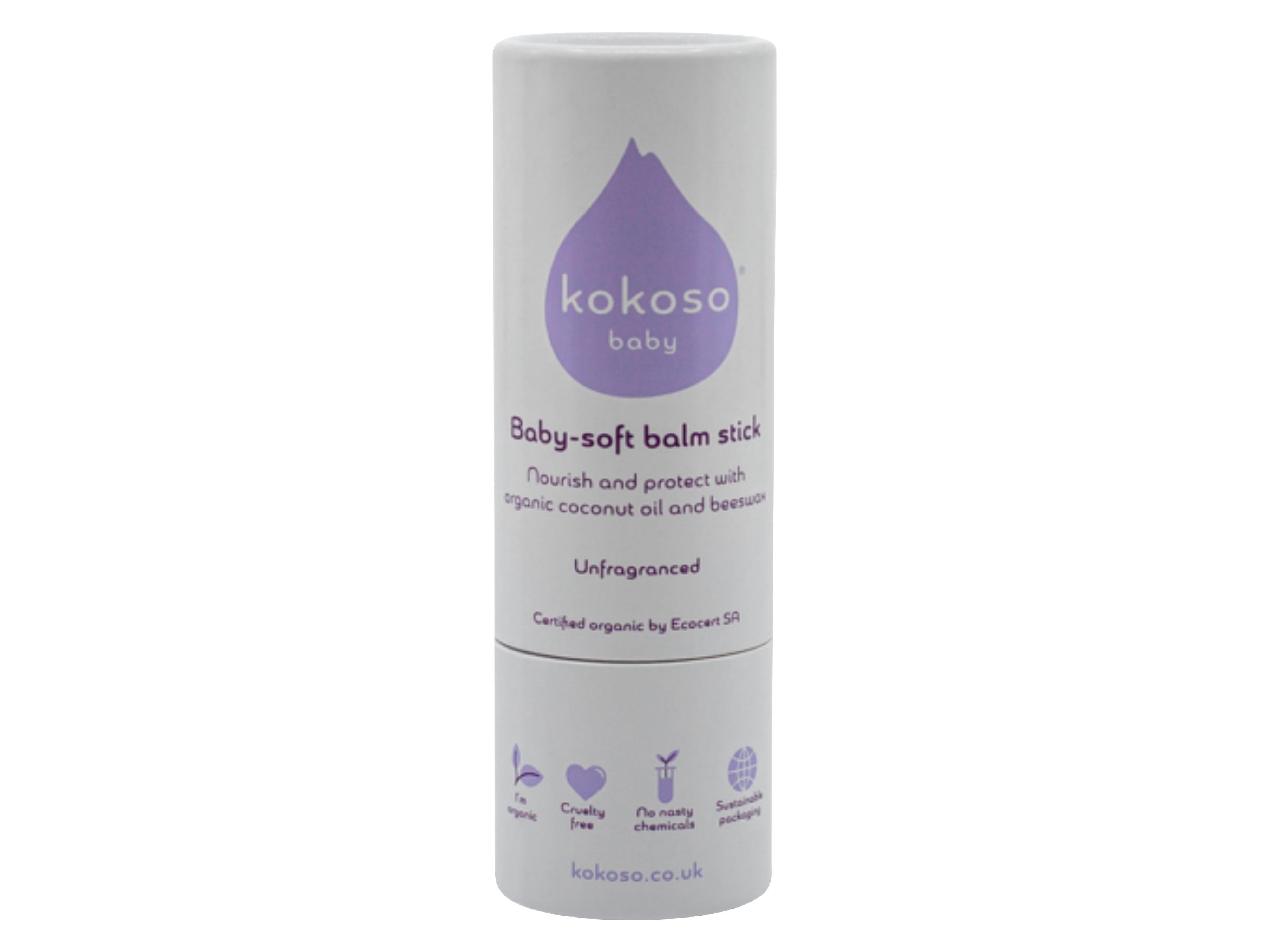 Kokoso baby Soft Balm Stick, uten parfyme, 45 gram