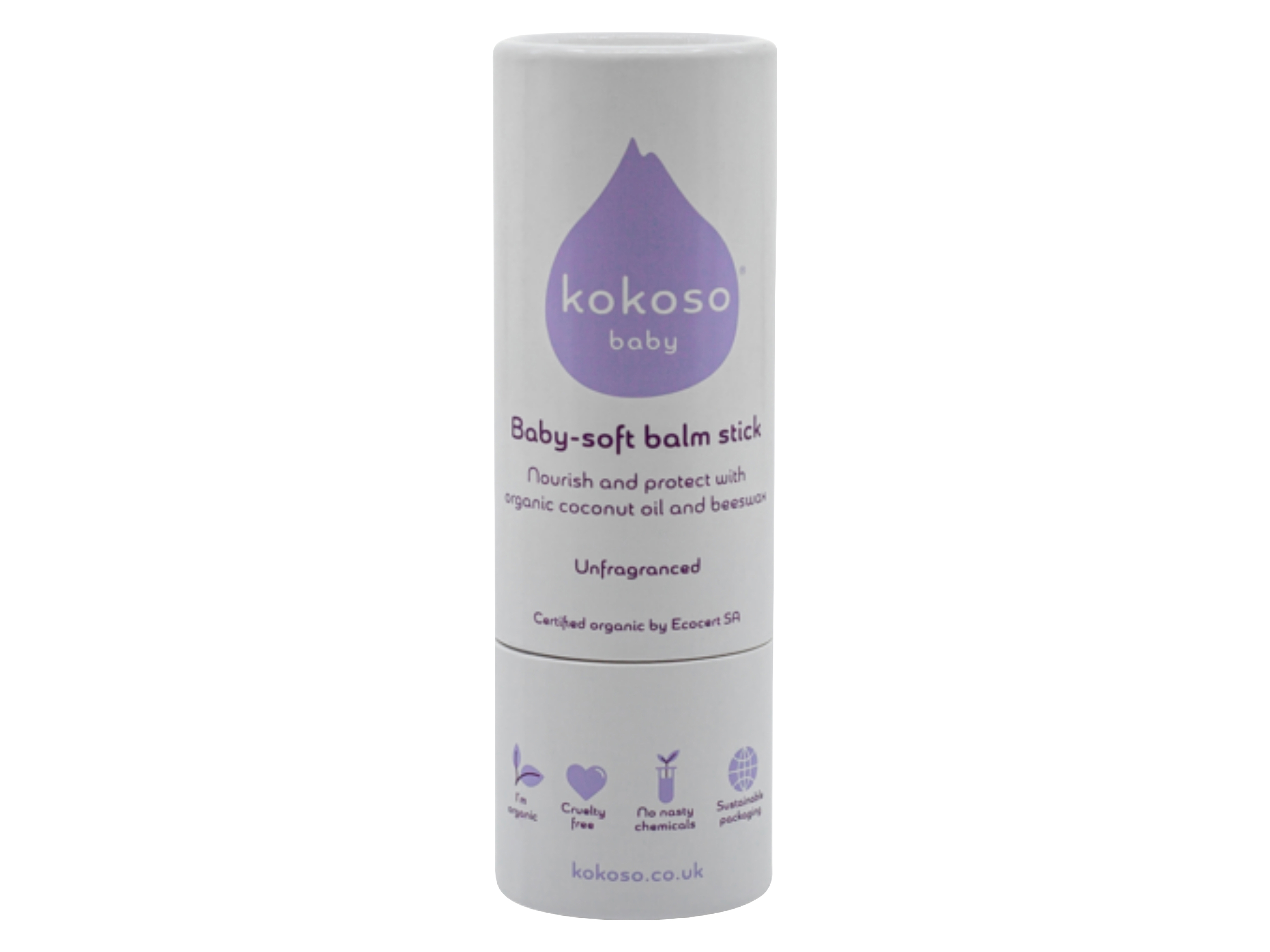 Kokoso Baby Soft Balm Stick, uten parfyme, 45 gram