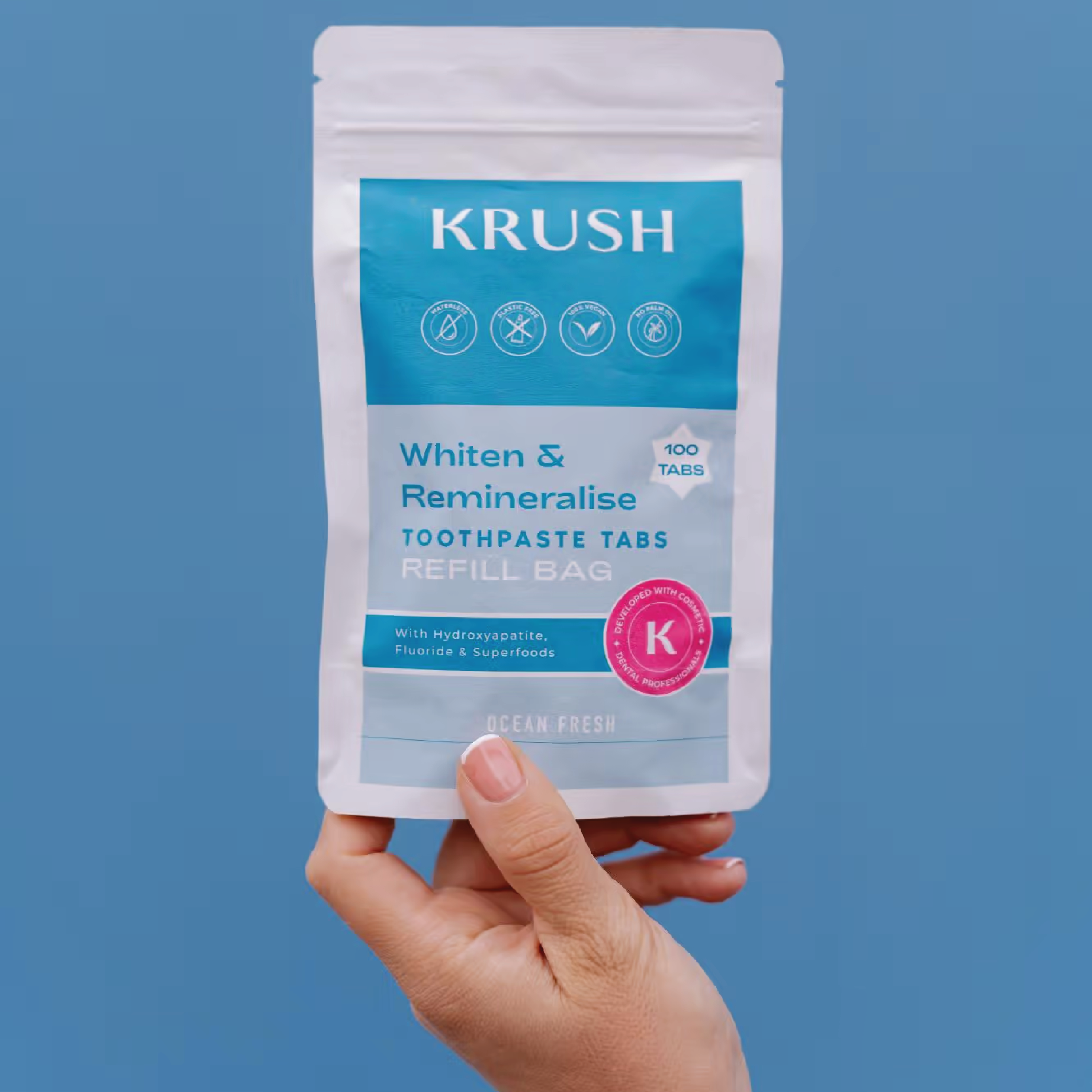 Krush Tannkremtablett Refill, 100 stk.