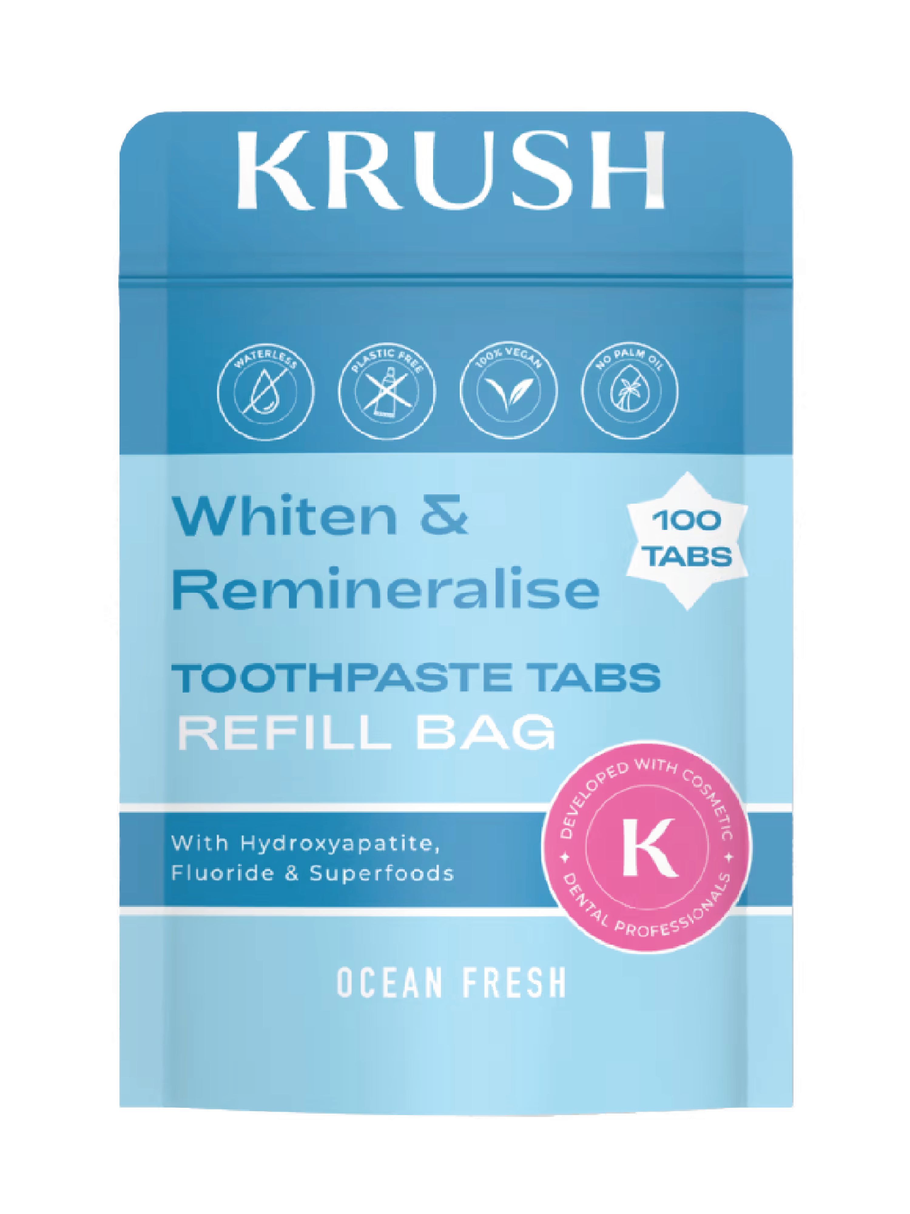 Krush Tannkremtablett Refill, 100 stk.