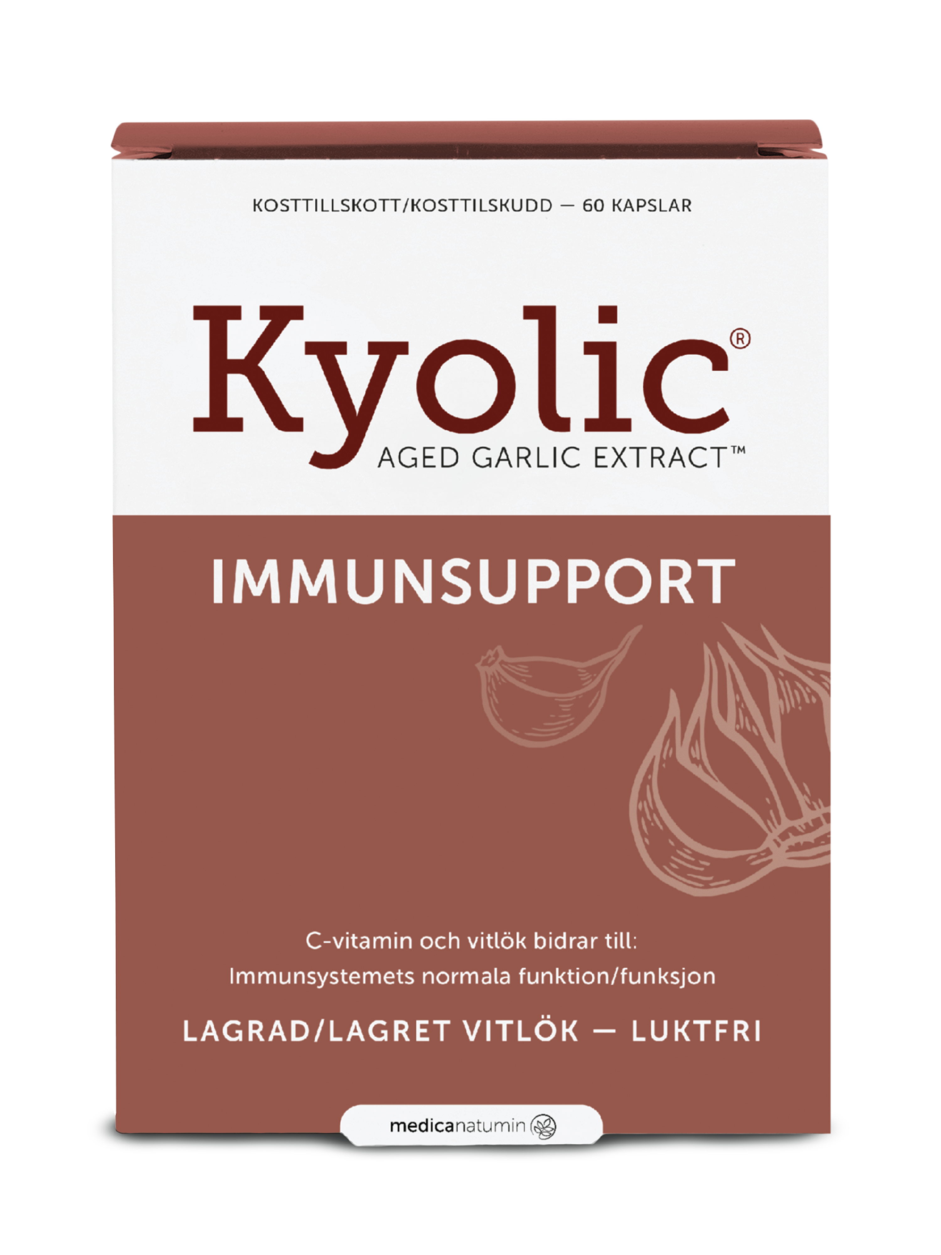 Kyolic Aged Garlic + Immunsupport, kapsler, 60 stk.