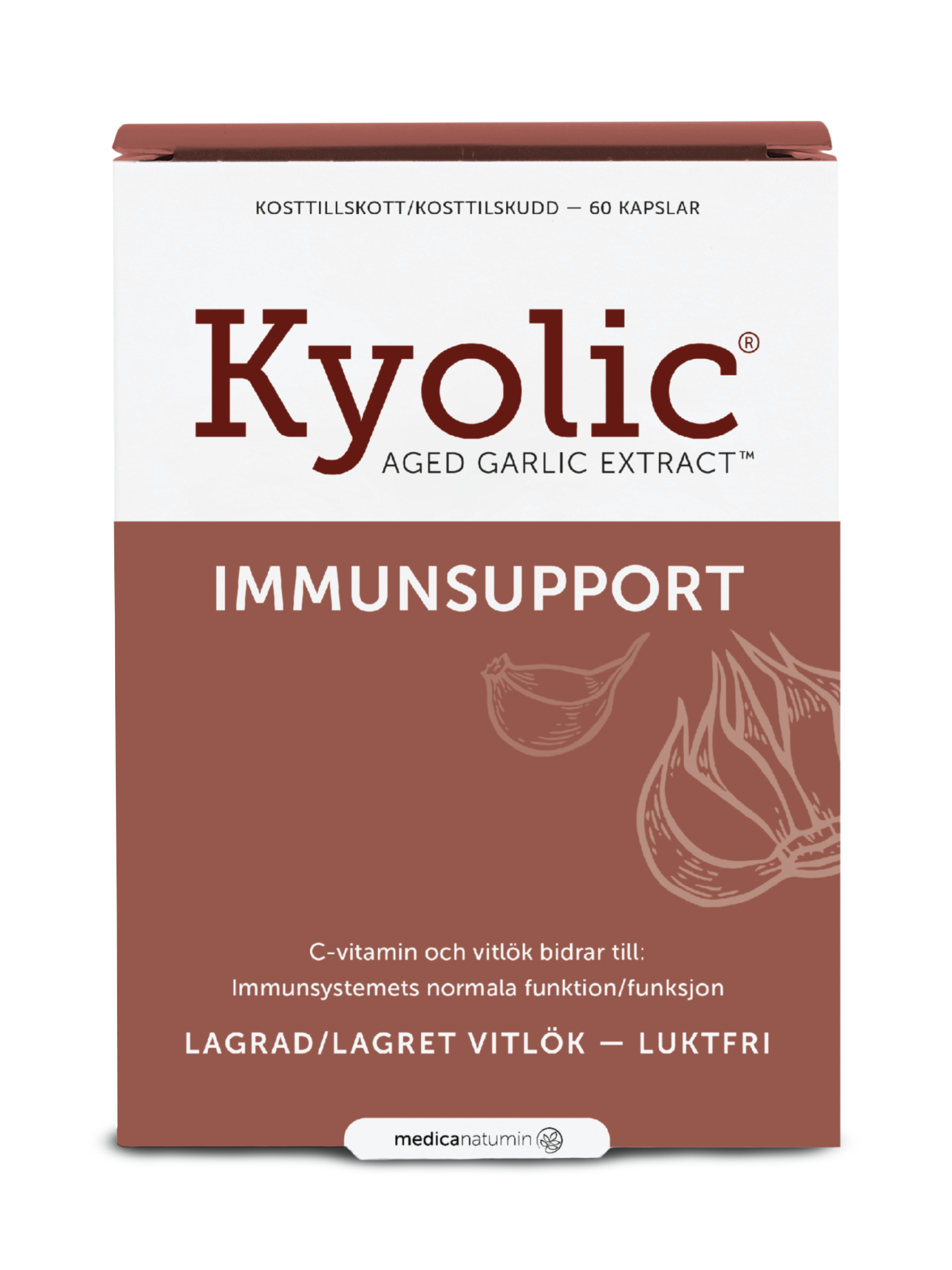 Kyolic Aged Garlic + Immunsupport, kapsler, 60 stk.