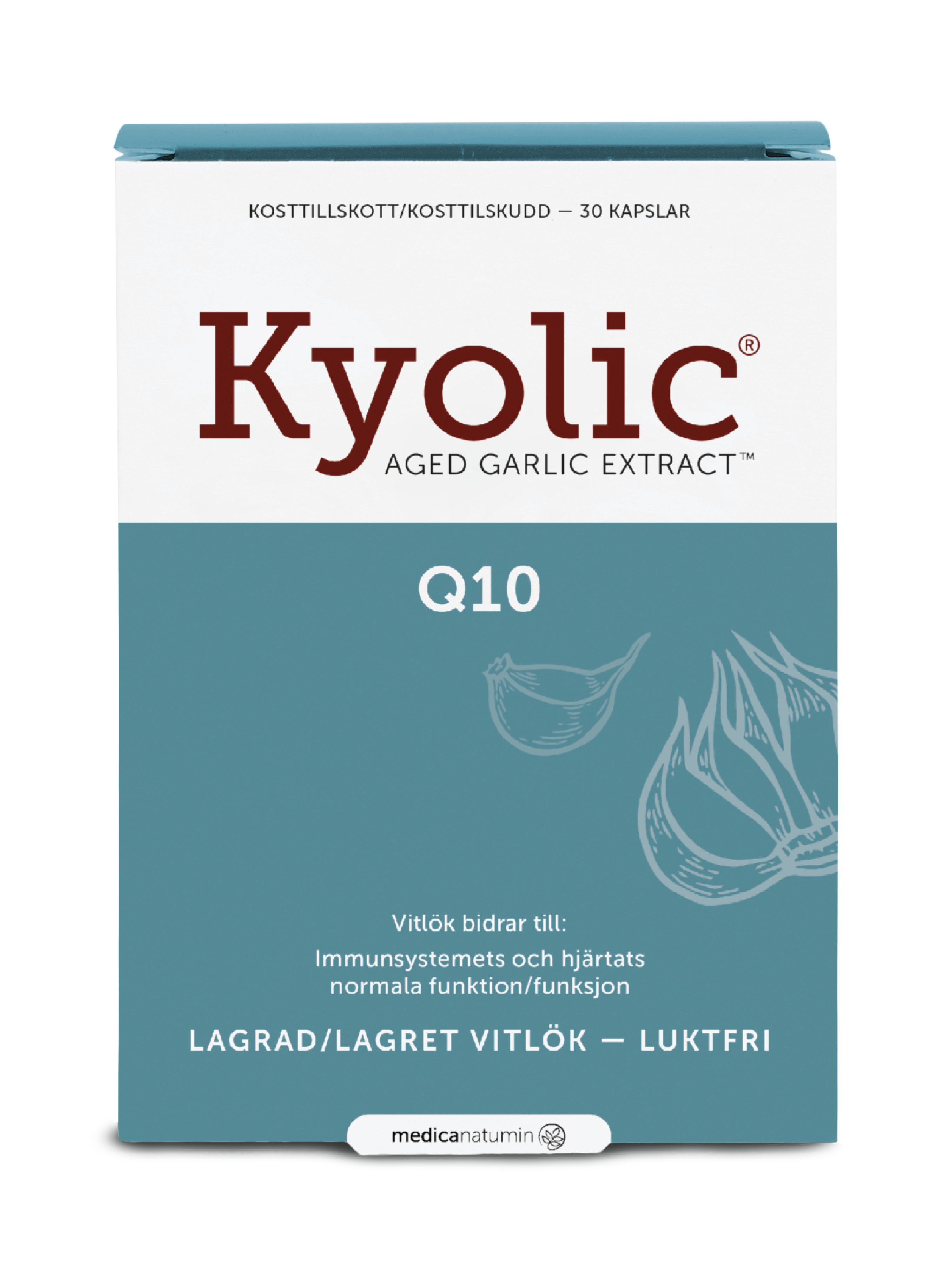 Kyolic Aged Garlic Extract+ Q10, kapsler, 30 stk